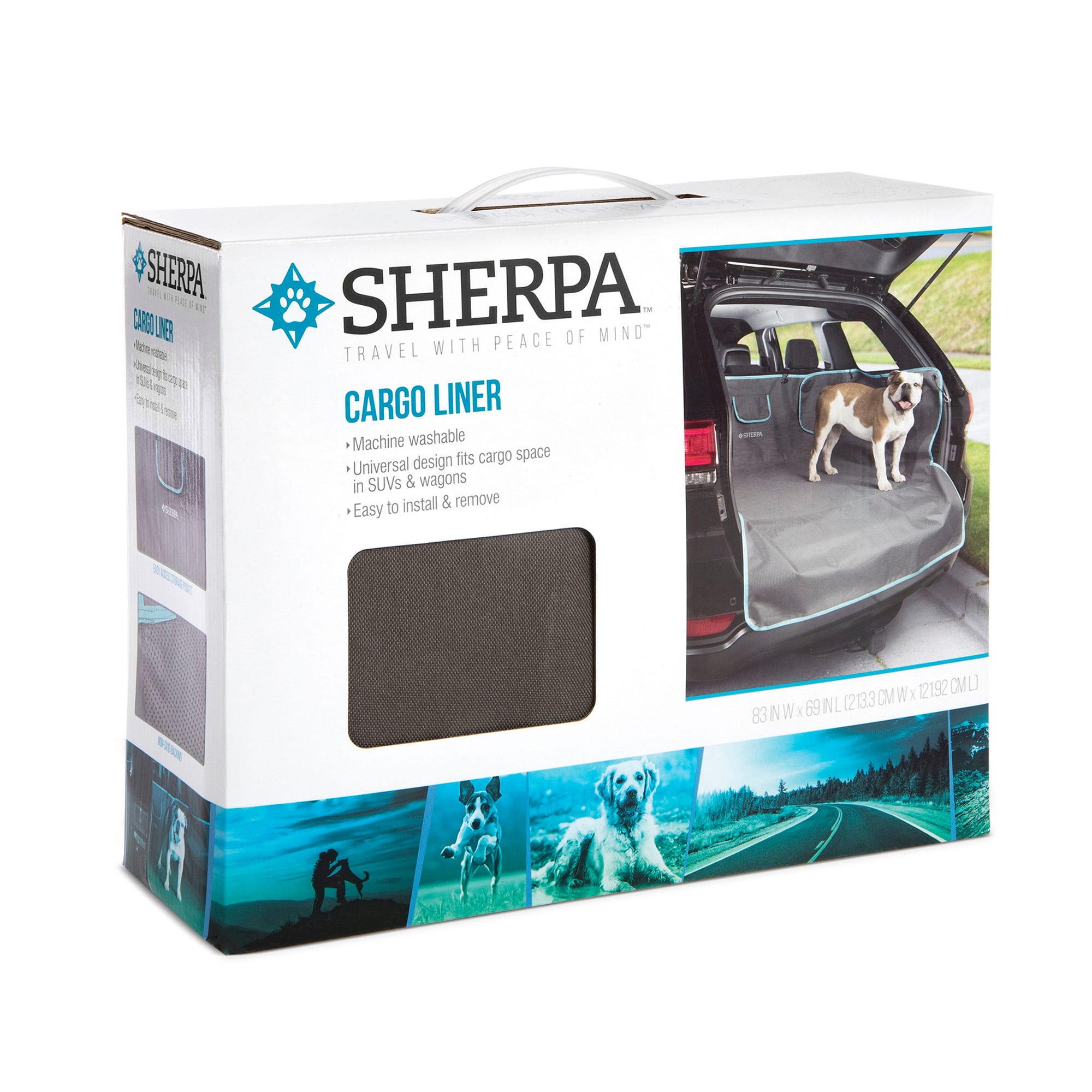 Sherpa Gray Car Trunk Protector Cover for Dogs Petco