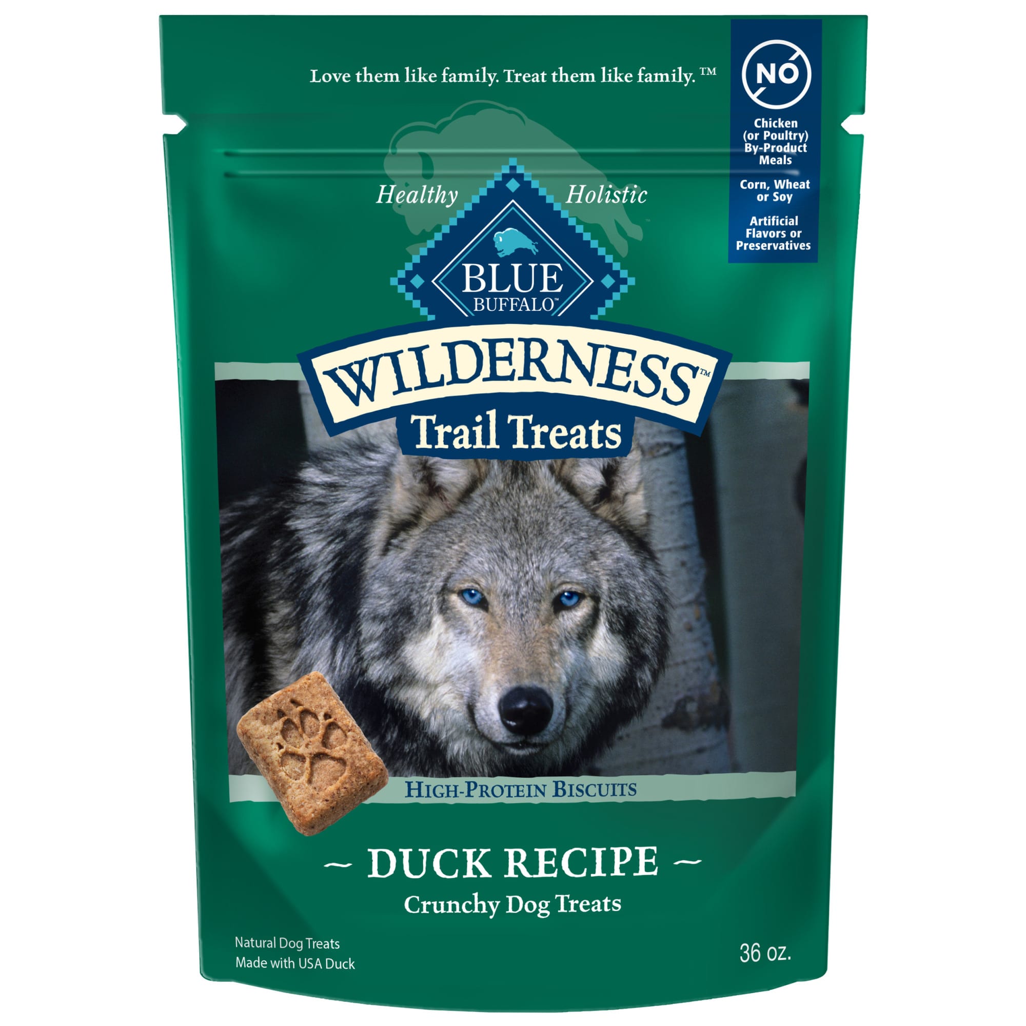 Blue Buffalo Wilderness Salmon Dog Treats Grain Free 10oz