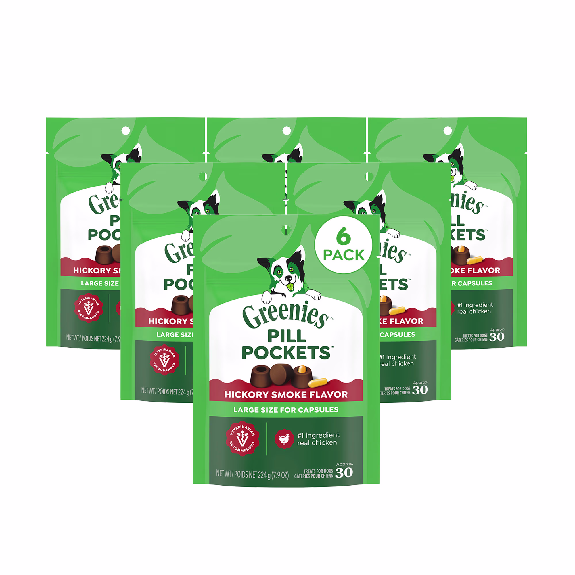 Greenies Pill Pockets Capsule Size Hickory Smoke Flavor Dog Treats