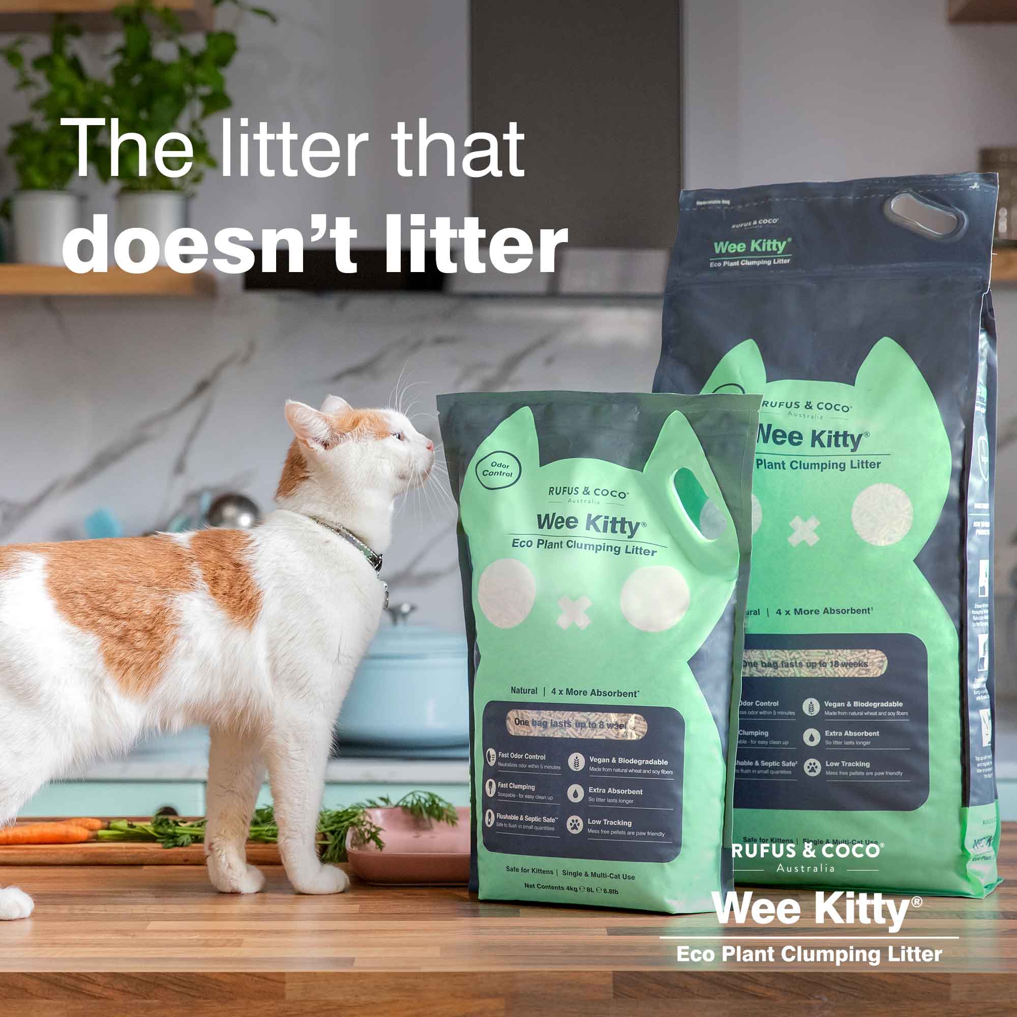 Wee Kitty Bamboo Odor Control Litter – Rufus & Coco USA