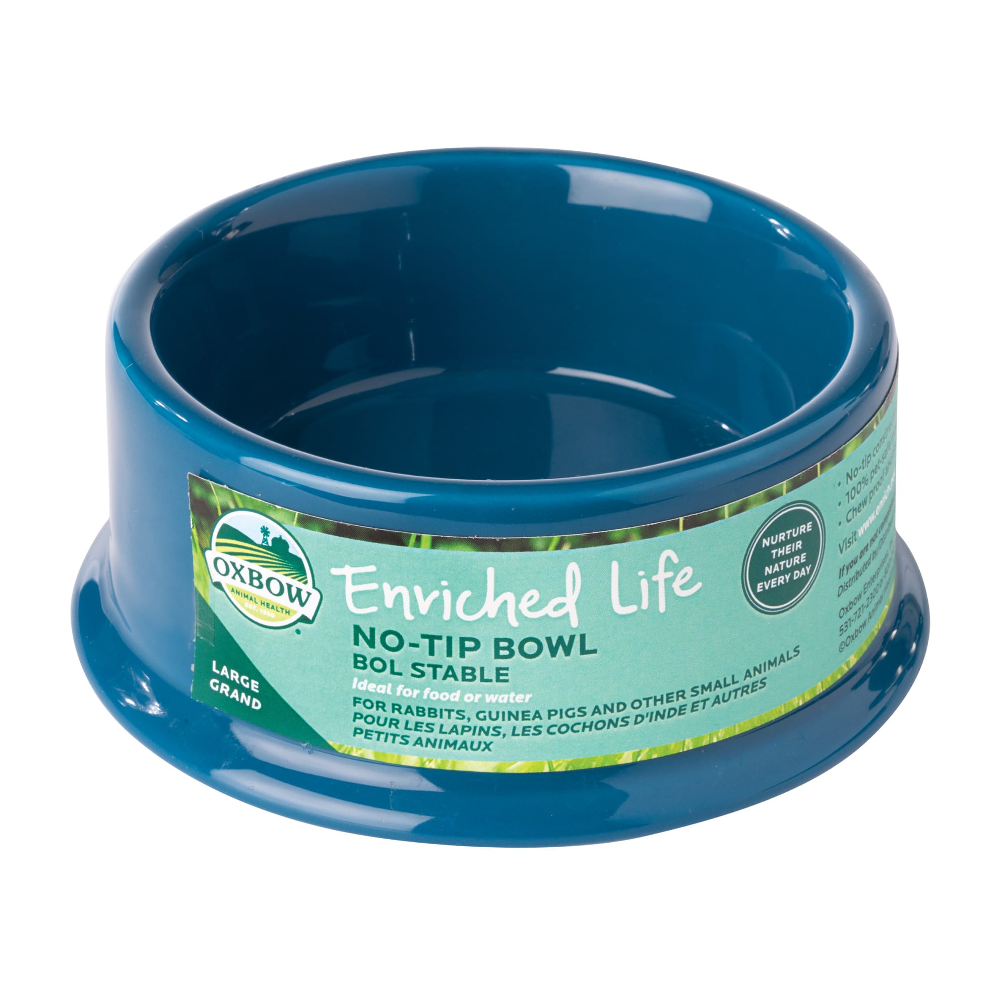 Oxbow Small Animal No Tip Bowl Blue, Large On Sale At NJ Pet Store