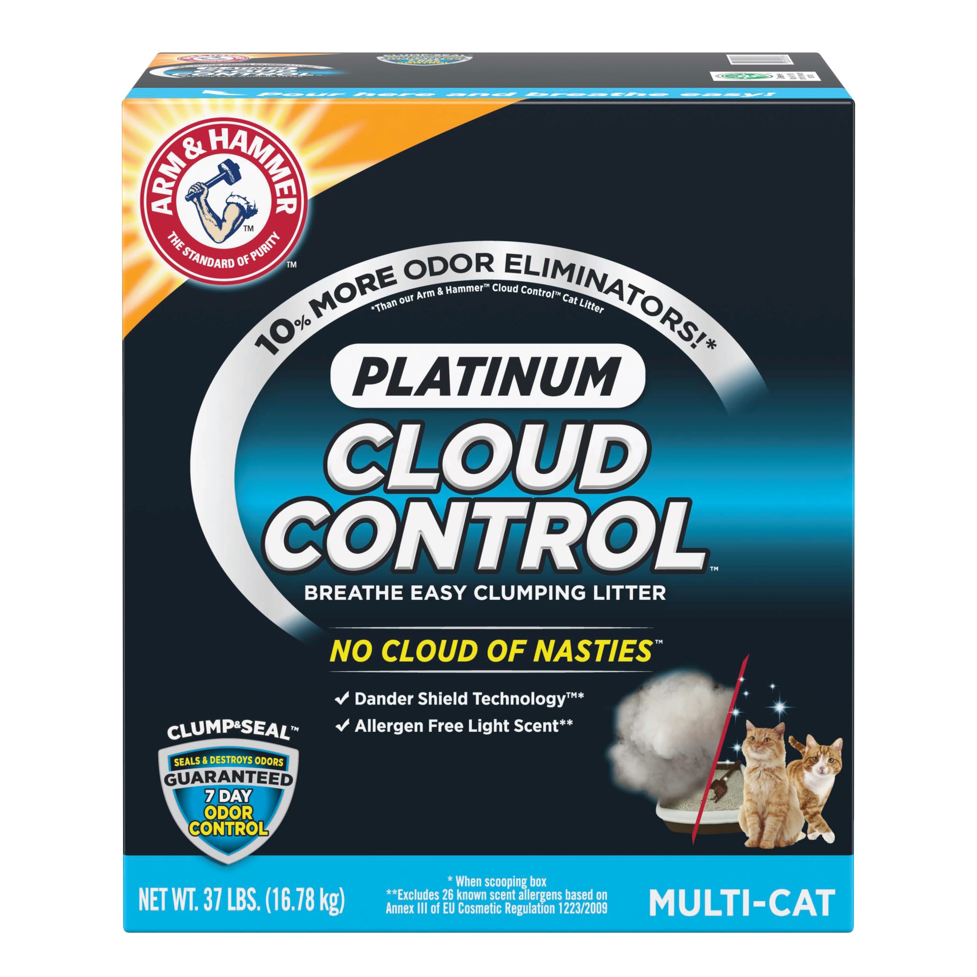 Arm Hammer Cloud Control Platinum Clumping Cat Litter 37 lbs