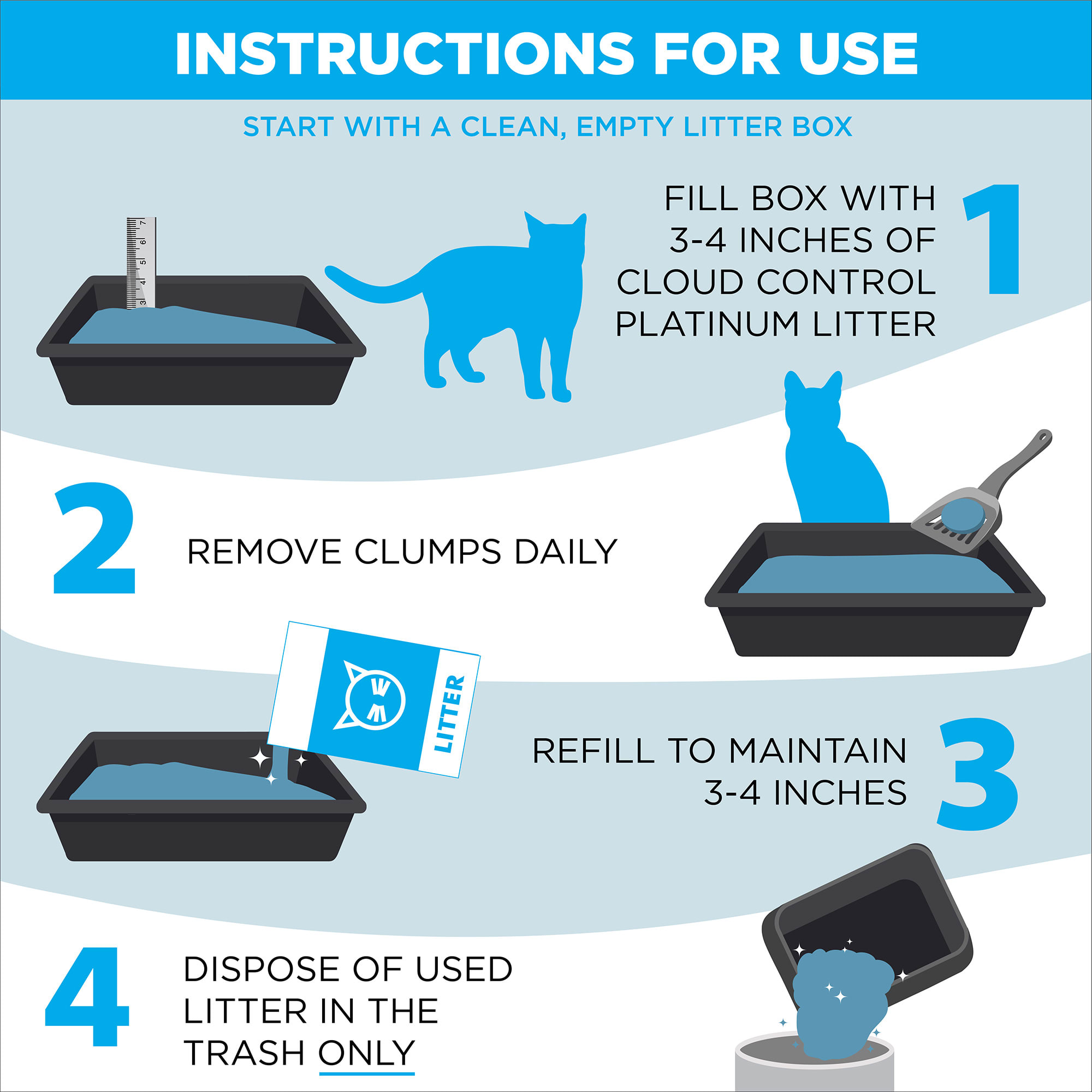 Arm Hammer Cloud Control Platinum Cat Litter 37 lbs