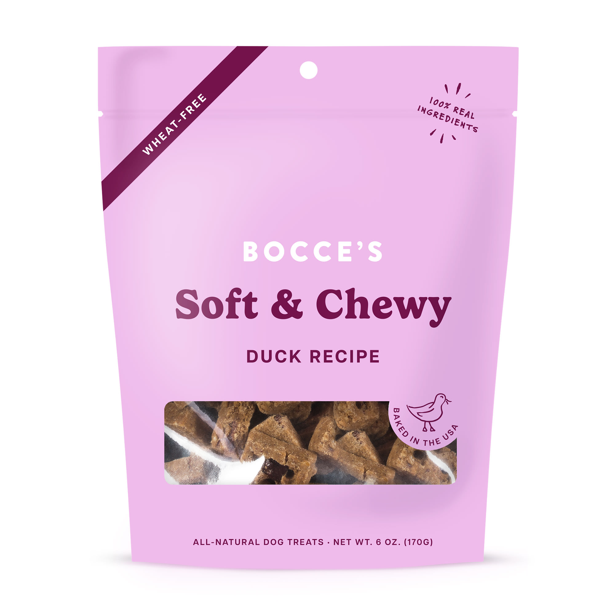 Bocce's Bakery Duck Soft & Chewy Dog Treats, 6 oz