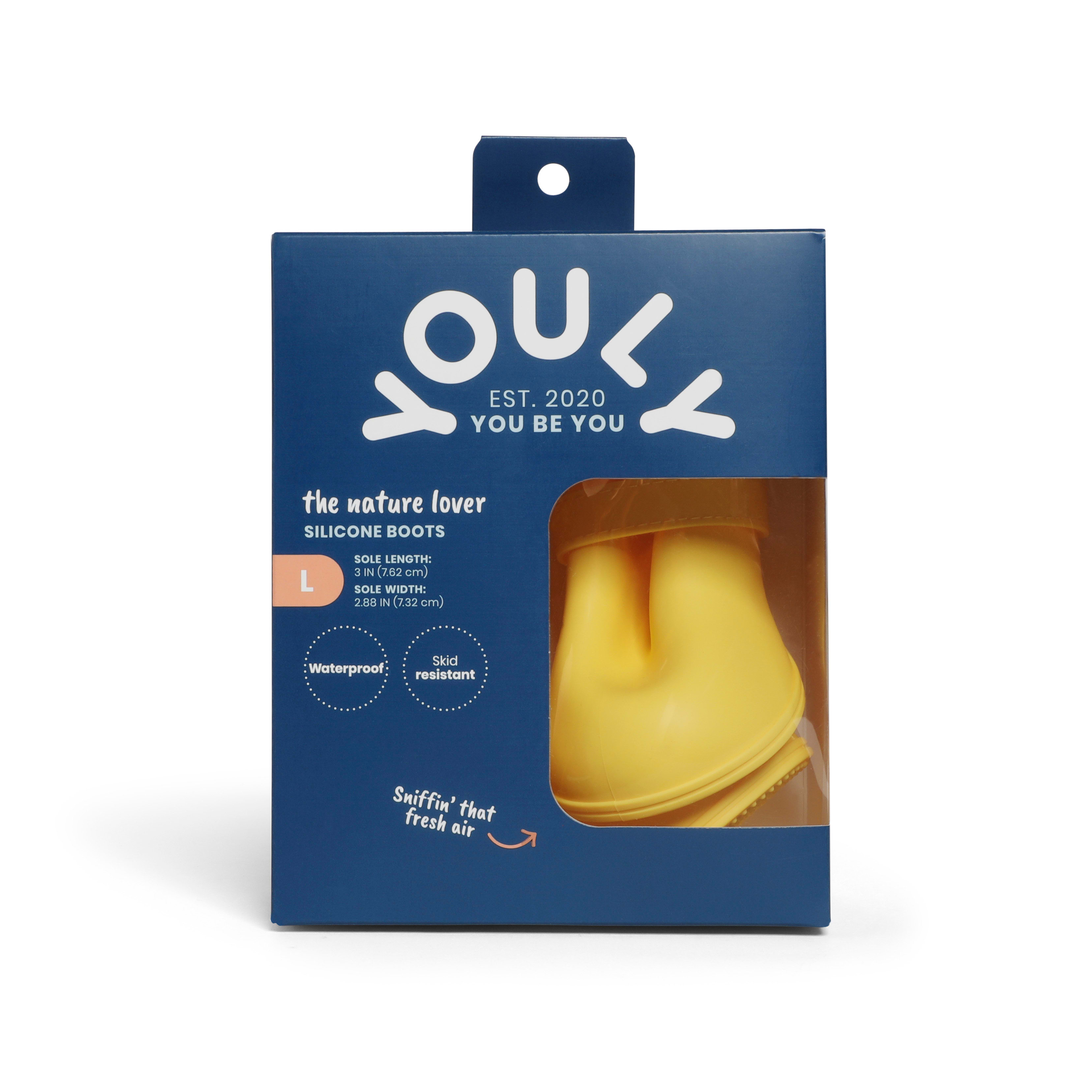 YOULY Large Yellow Waterproof & SlipResistant Dog Boots