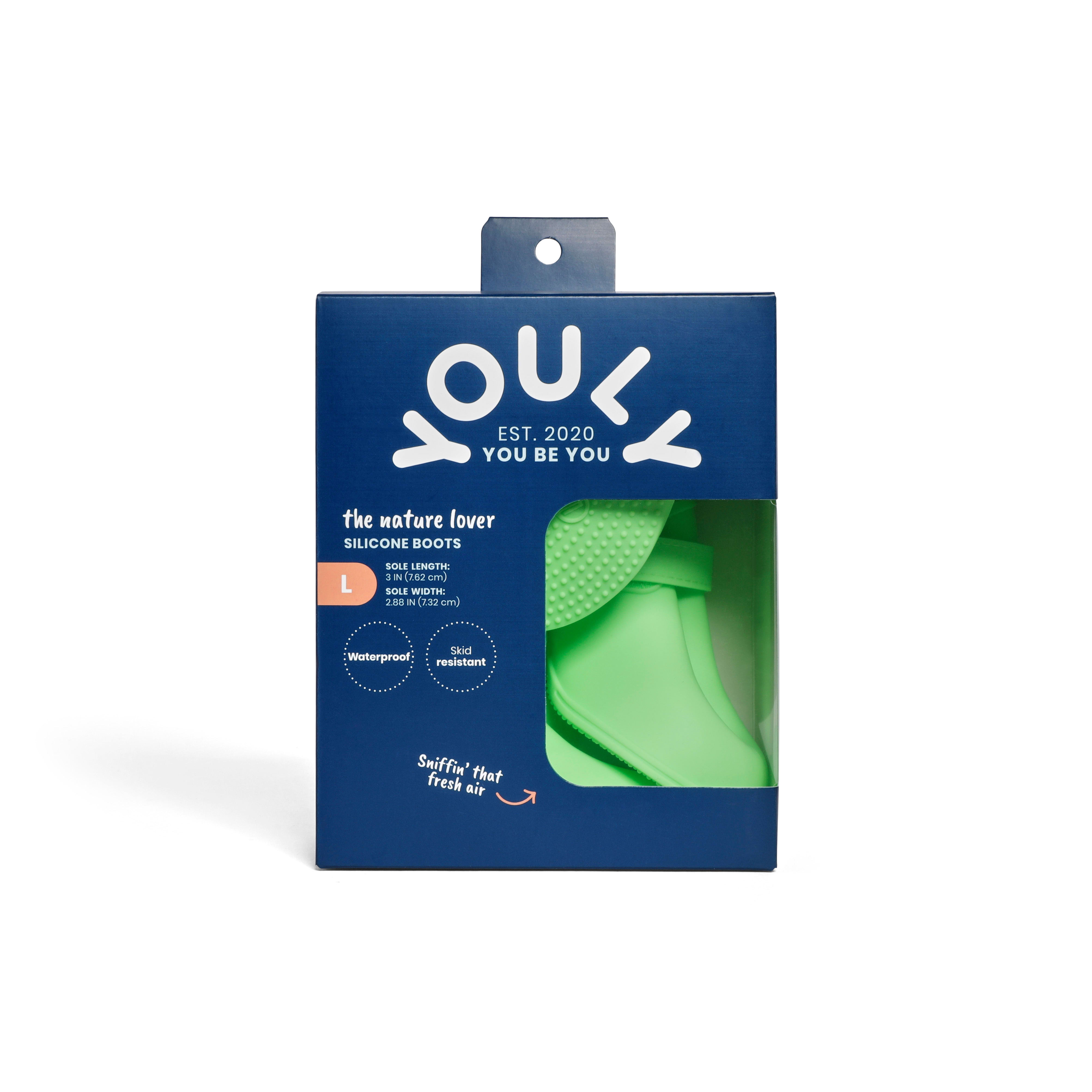 YOULY Teal Waterproof Silicone Dog Boots Large & NonSlip