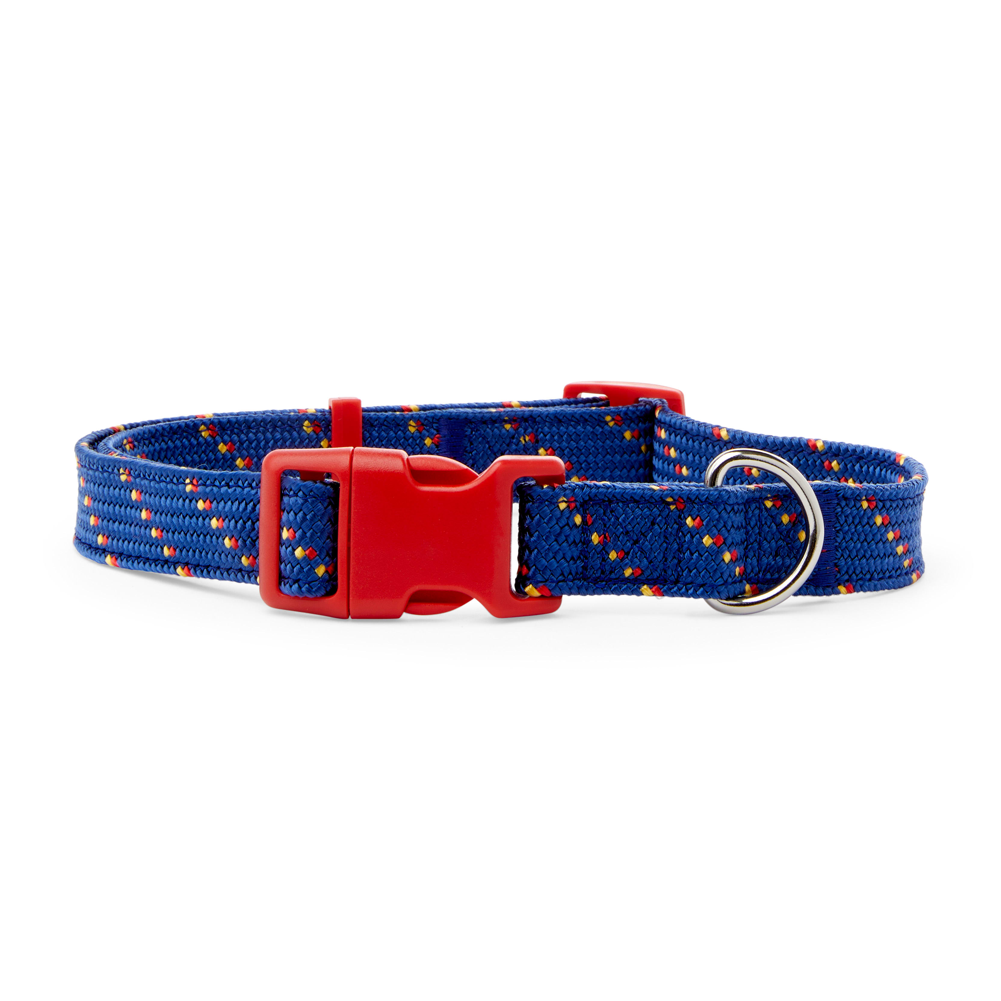 Red and store blue dog collar