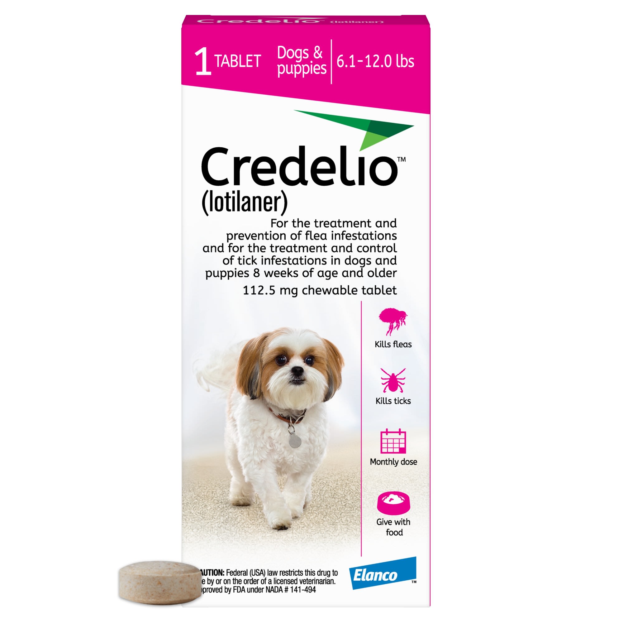 Chewable tablets for ticks and clearance fleas