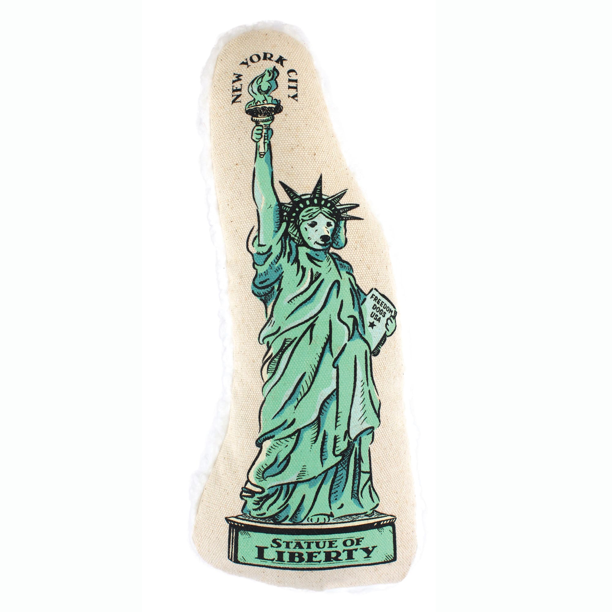 Harry Barker Statue of Liberty Canvas Dog Toy
