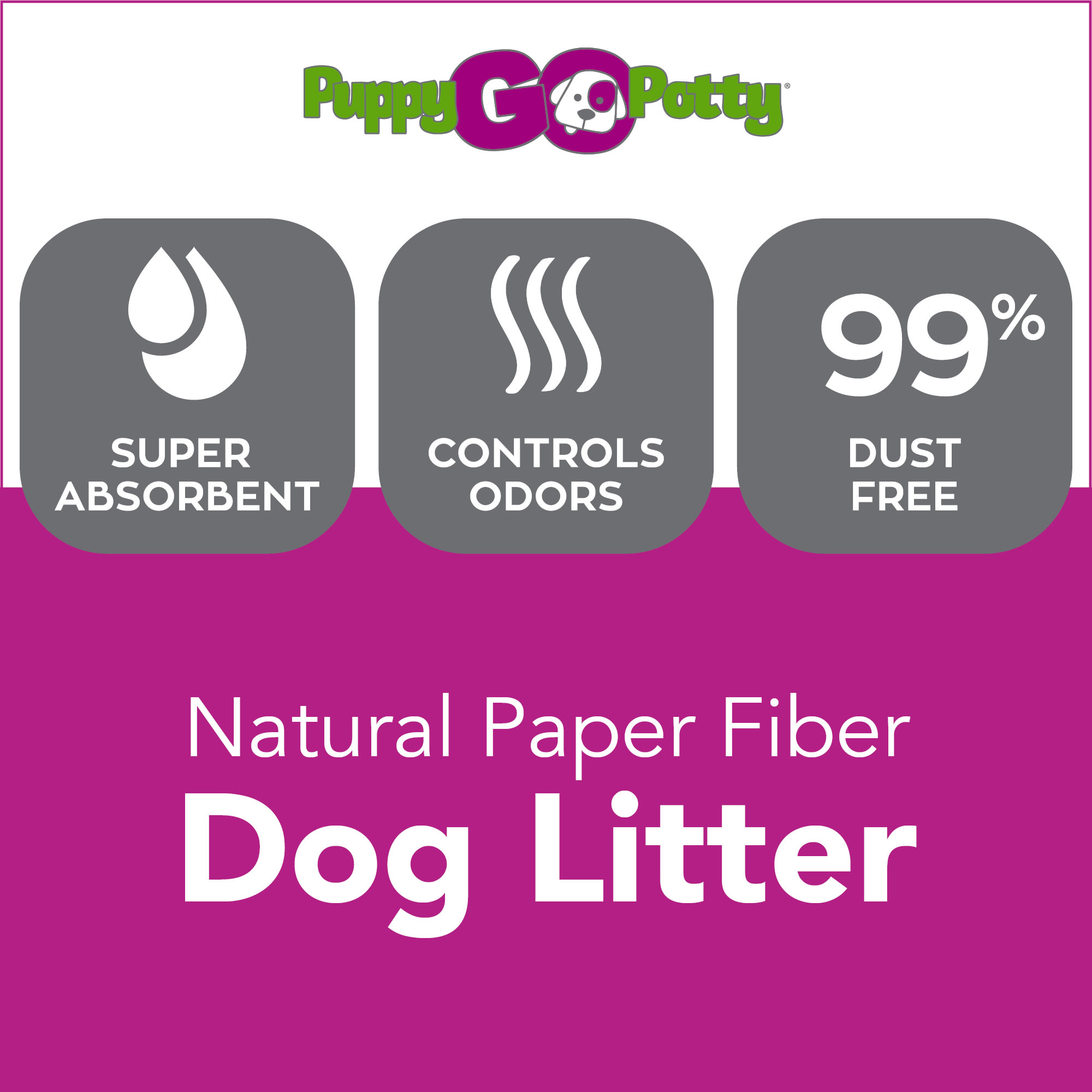 Puppy Go Potty Natural Paper Fiber Dog Litter