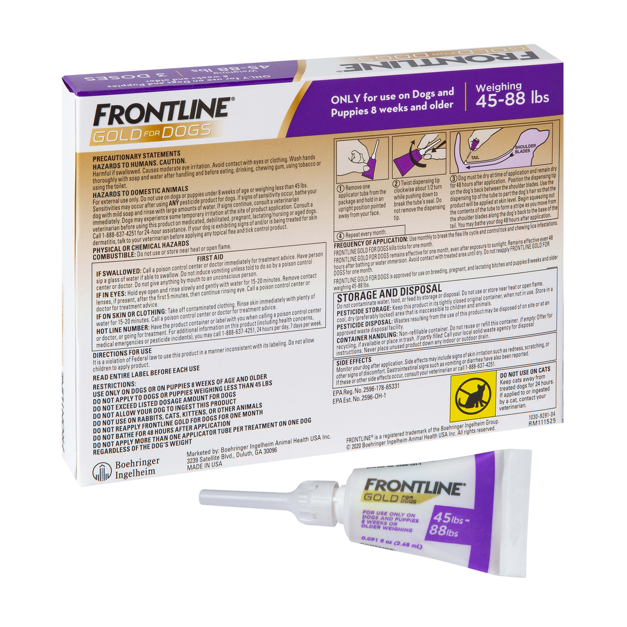 FRONTLINE Gold Flea Tick Treatment for Large Dogs 6 ct