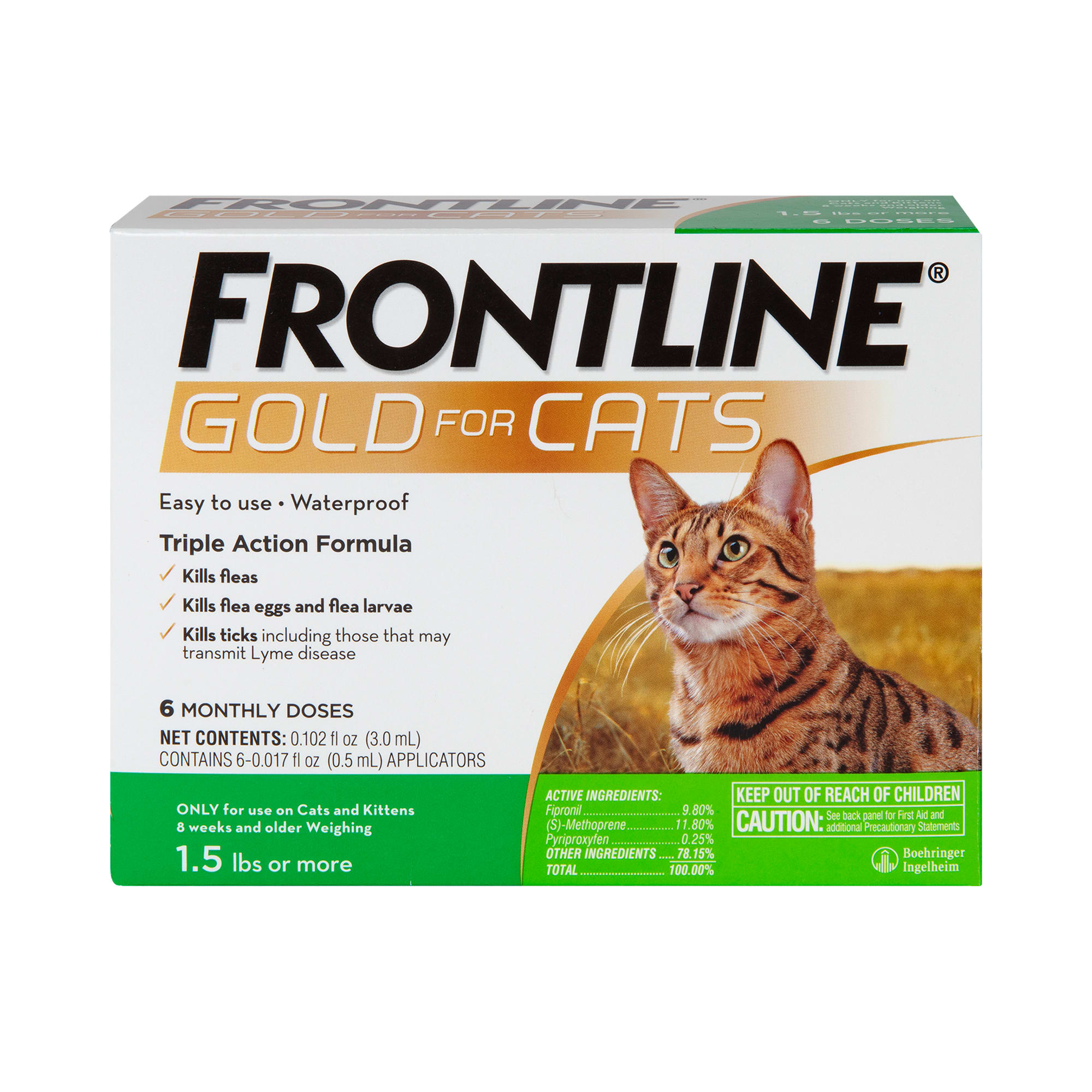 FRONTLINE GOLD FOR CATS 6PACK EPA APPROVED SEALED BOX 