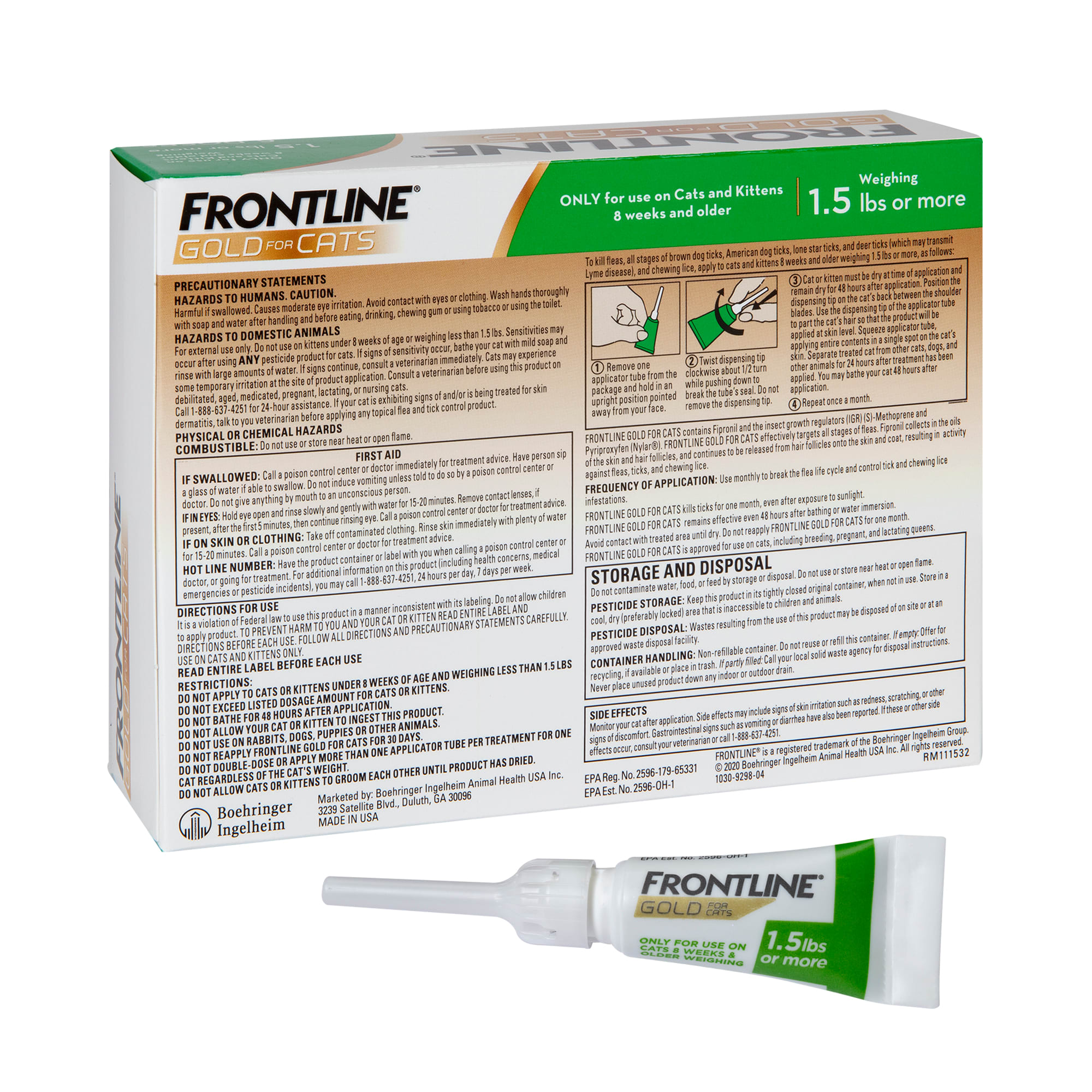 FRONTLINE Gold Flea Tick Treatment for Cats 6 Pack