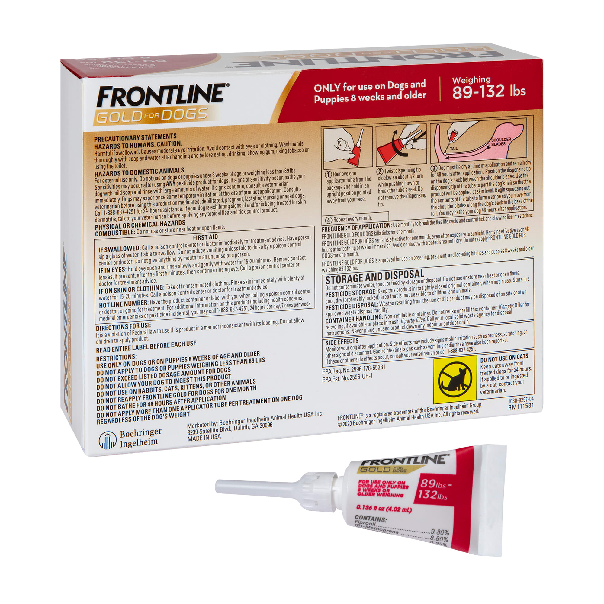 FRONTLINE Gold Flea Tick Treatment for X Large Dogs 6ct