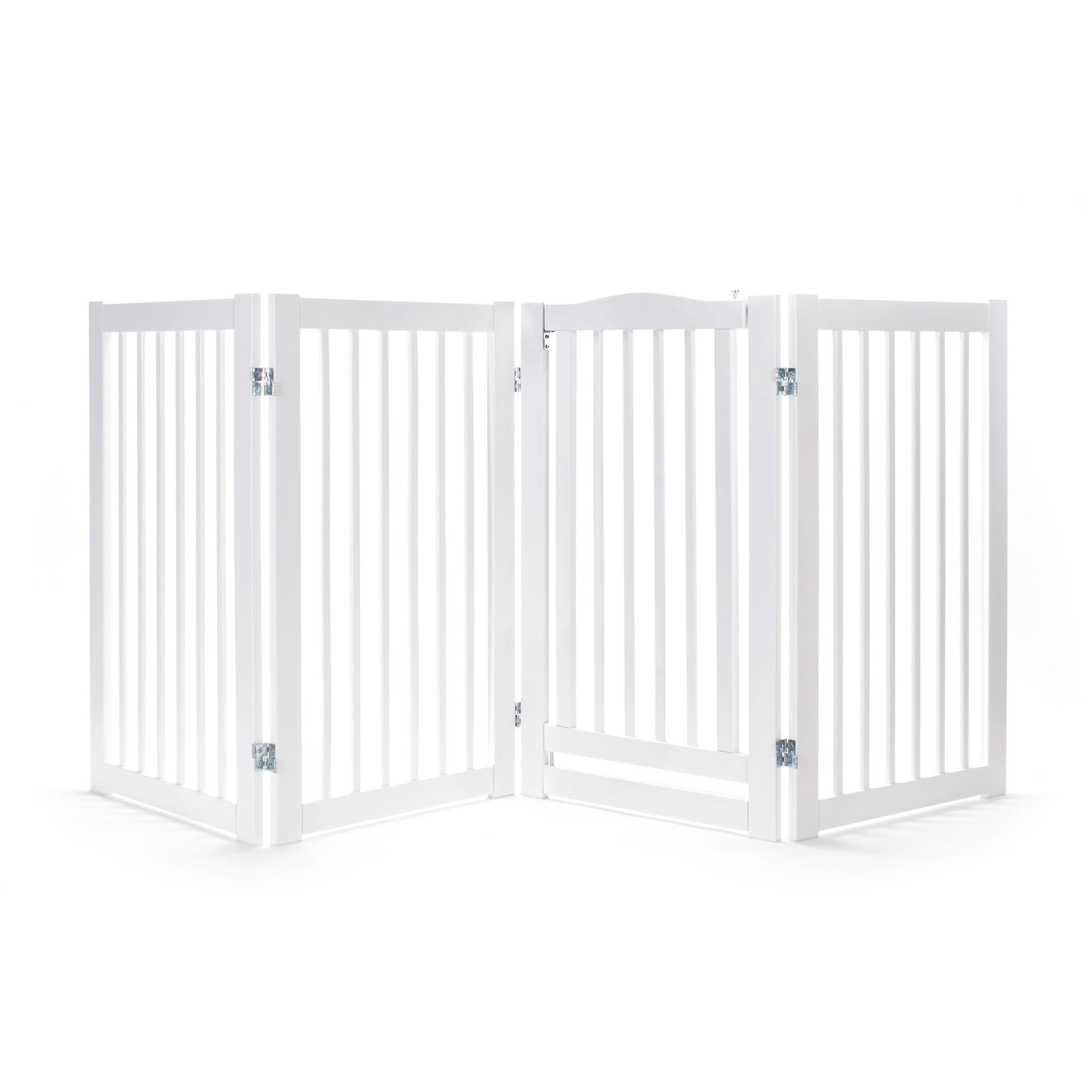 Primetime Petz 360 Degree 36" H Configurable Pet Gate with Door, 88" L X 0.8" W, Large, White