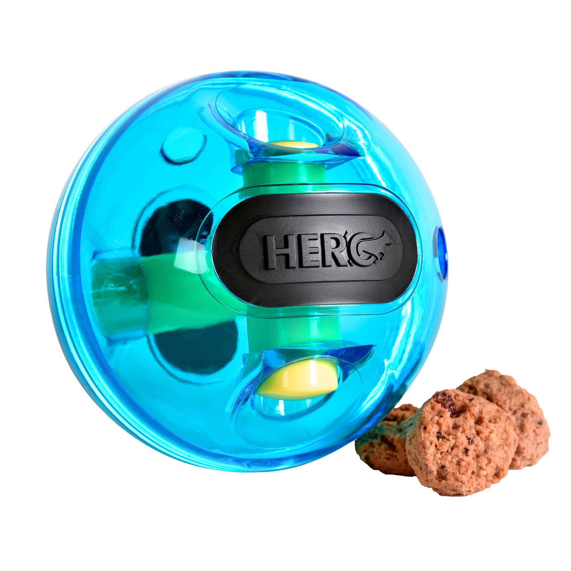 Hero Blue Treat N Play Giggle Ball Dog Toy Large Petco