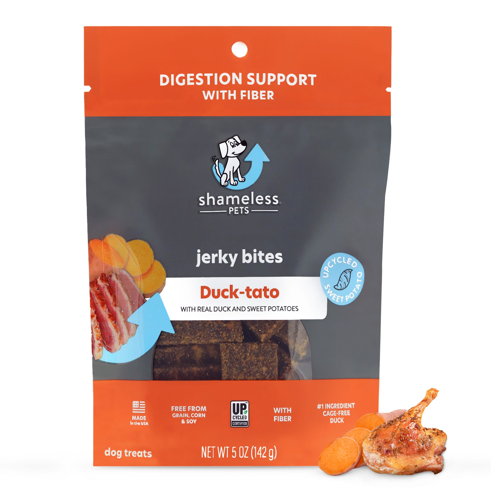 Shameless Pet Treats Duck Sweet Potato Jerky Bites Dog Treats 5 oz. Petco