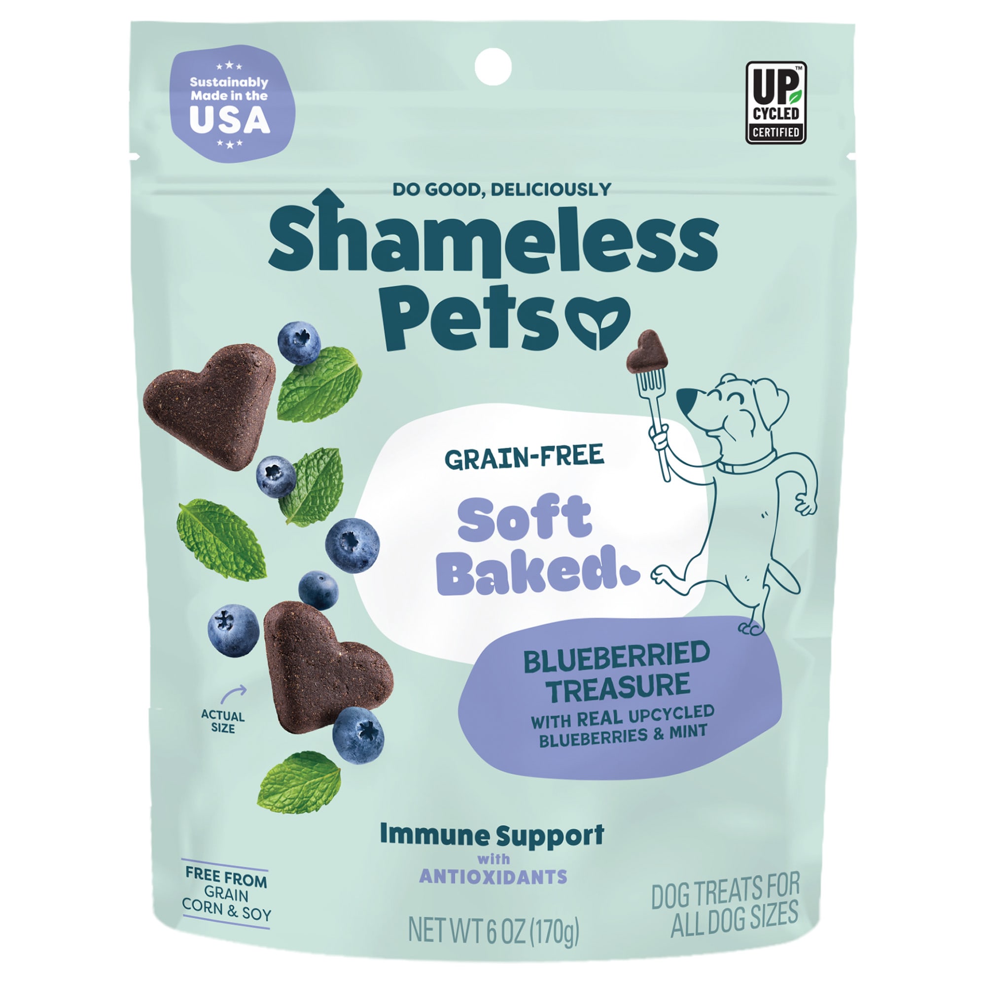 Shameless Blueberry & Mint SoftBaked Dog Treats 6 oz