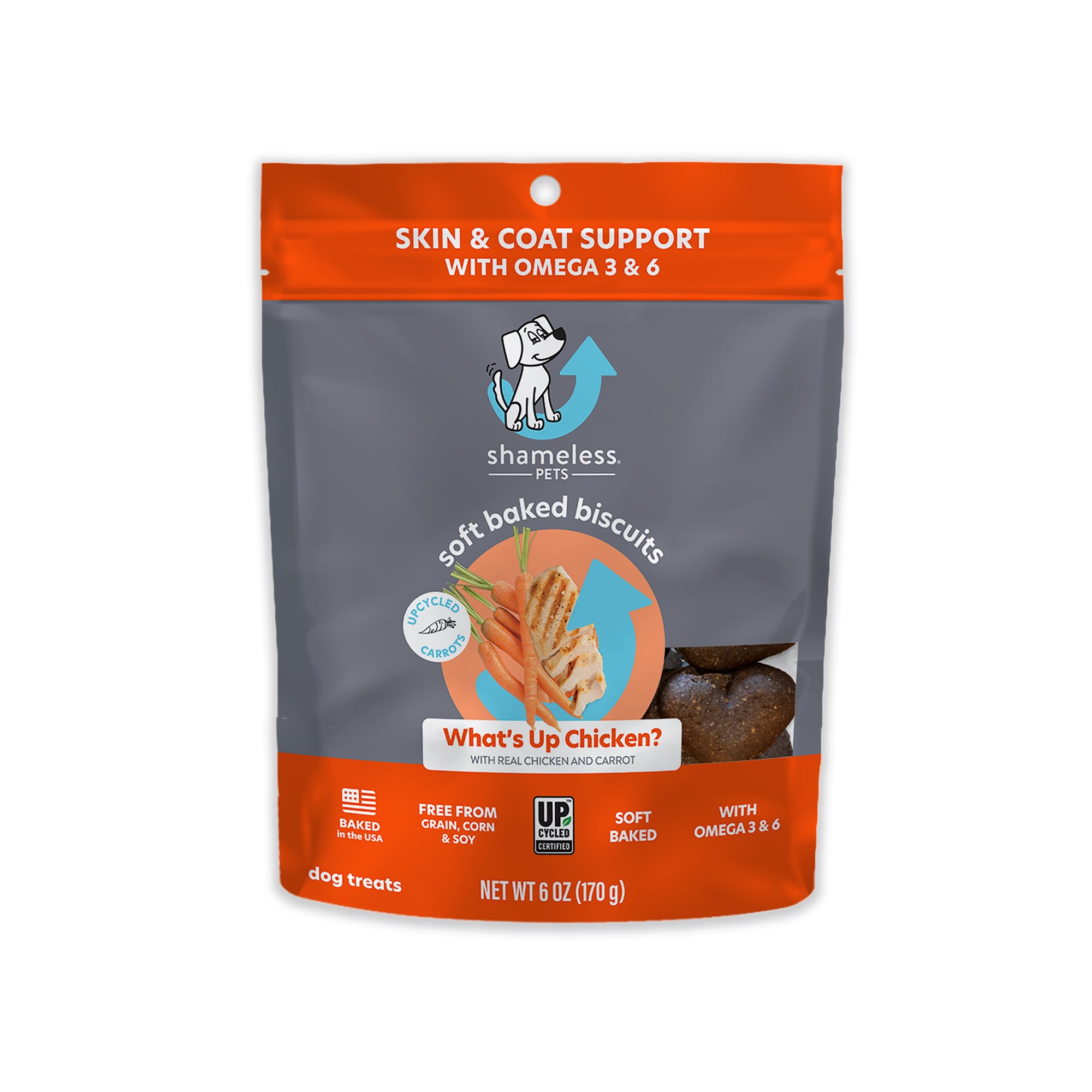 Shameless Pet Treats Chicken and Carrot Soft-Baked Biscuit Dog Treats