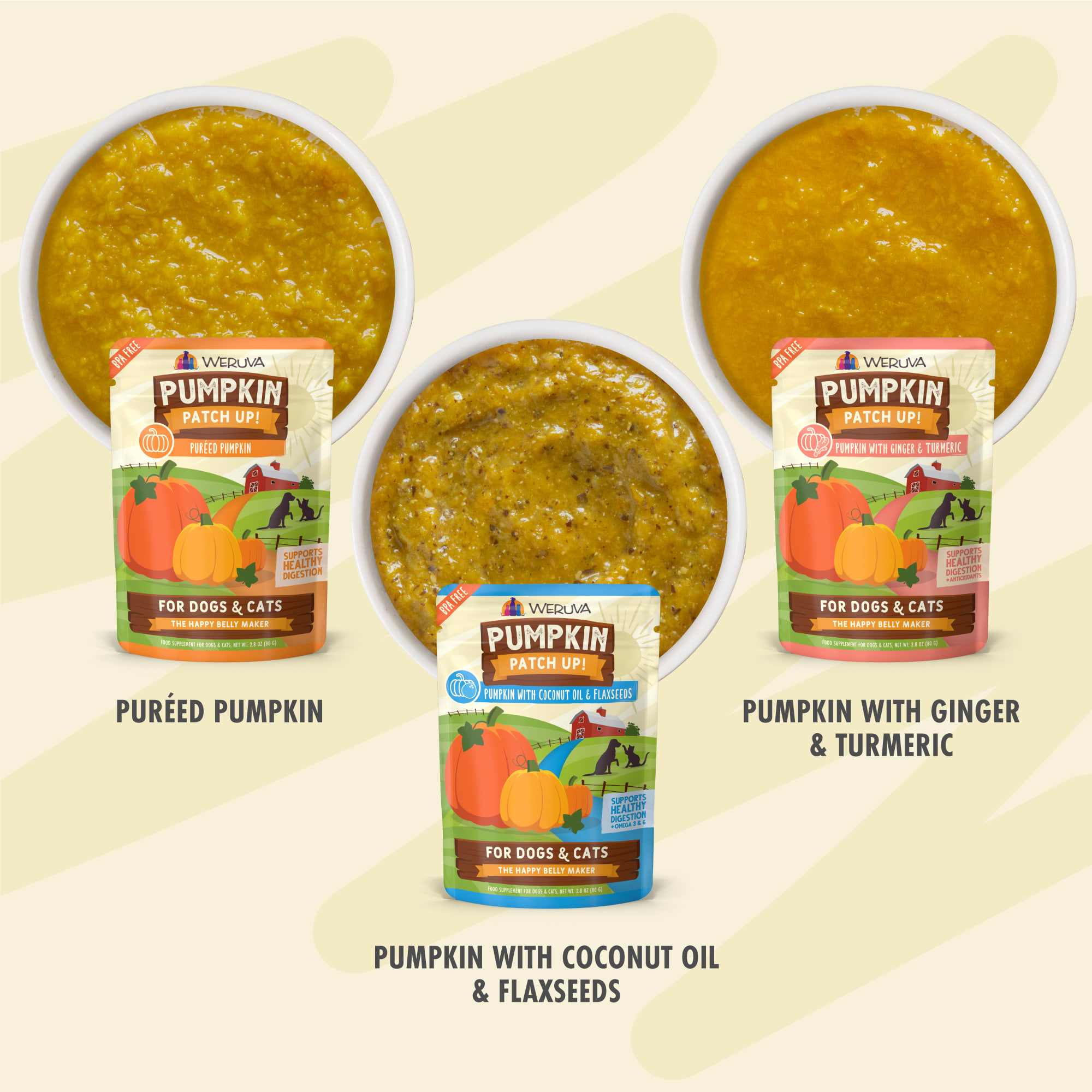 Weruva Pumpkin Patch Up Variety Pack Dog Cat Wet Food Supplement 1.05 oz Case of 12