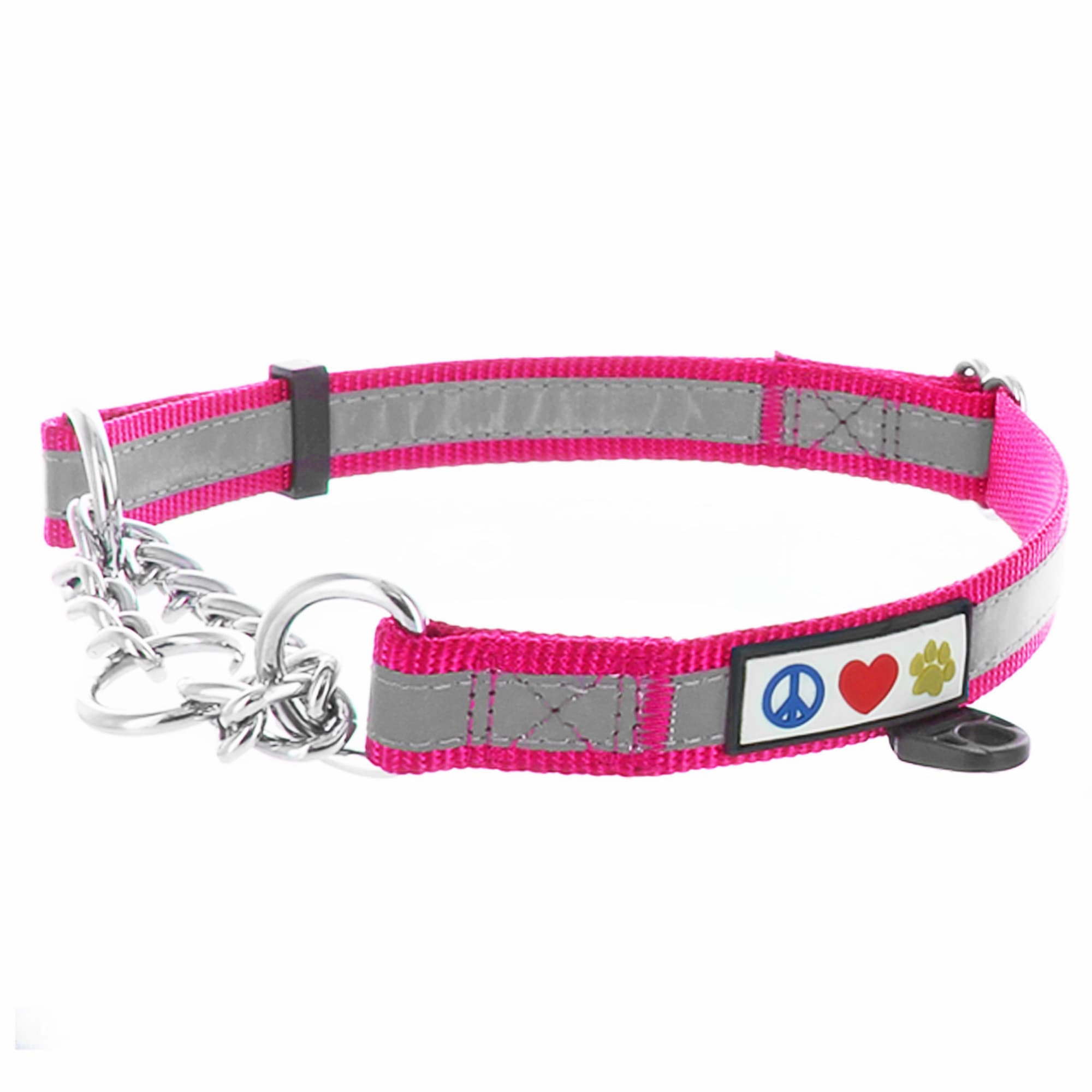 12inch Glitter Dog Chain Collar Pink Silver Diamond Dog Collars Cuban Girl  Dog Chains Necklace Puppy Pet Metal Link Chain with Buckle Christmas Pet