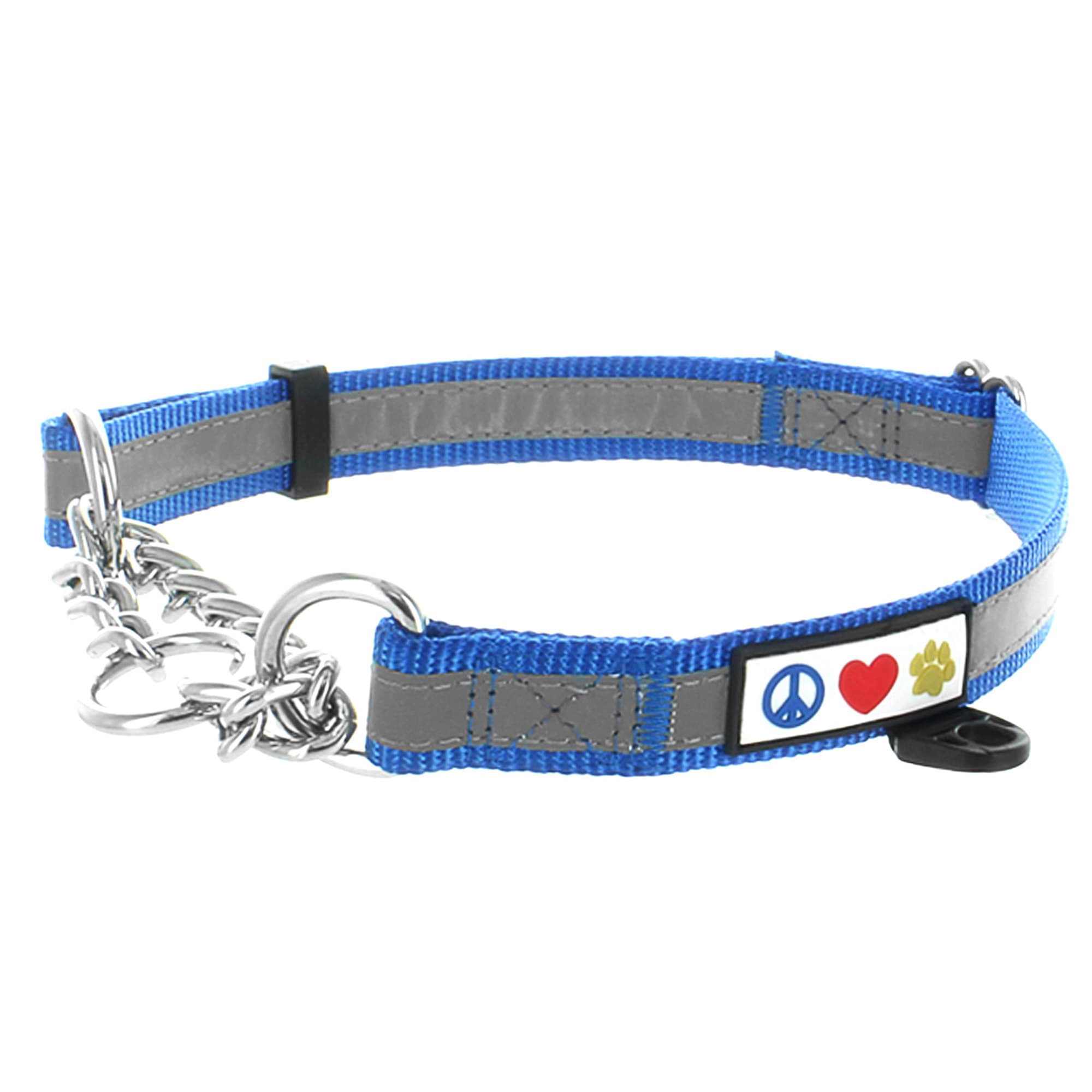 Pawtitas Blue Chain Martingale Dog Collar, Large | Petco