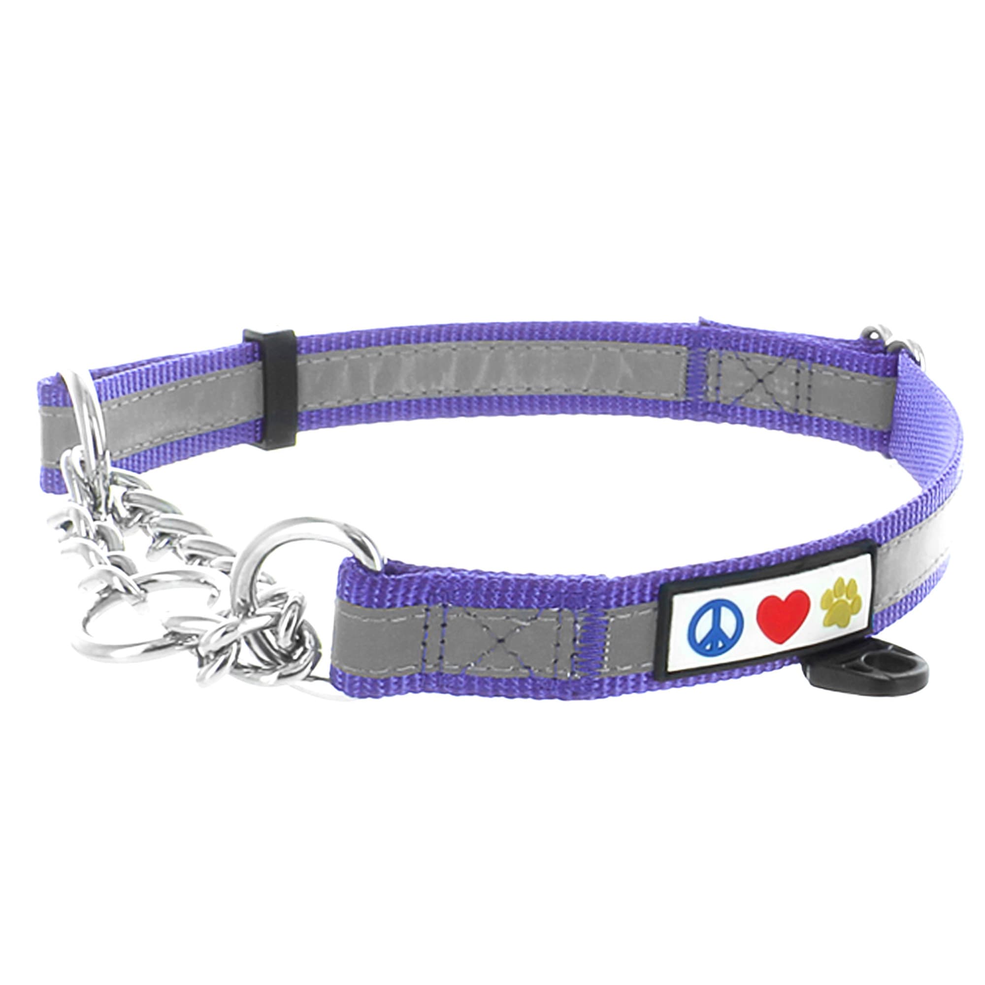 Pawtitas Purple Chain Martingale Dog Collar