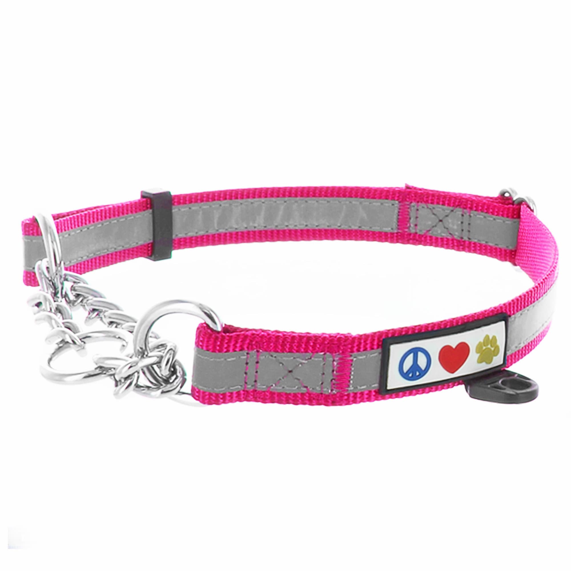 Pawtitas Pink Chain Martingale Dog Collar