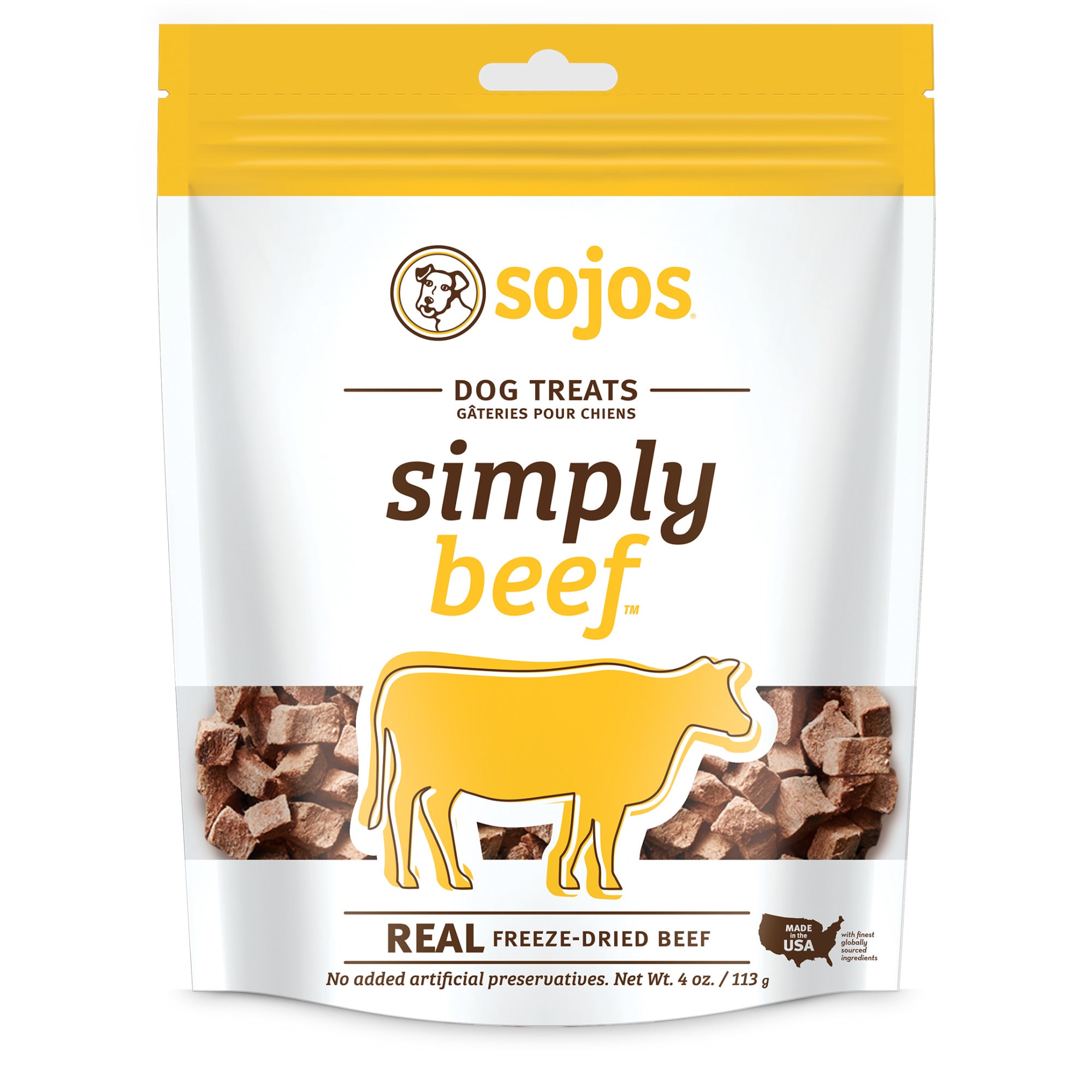 Sojos Simply Raw Beef Freeze Dried Dog Treats 4 oz. Petco