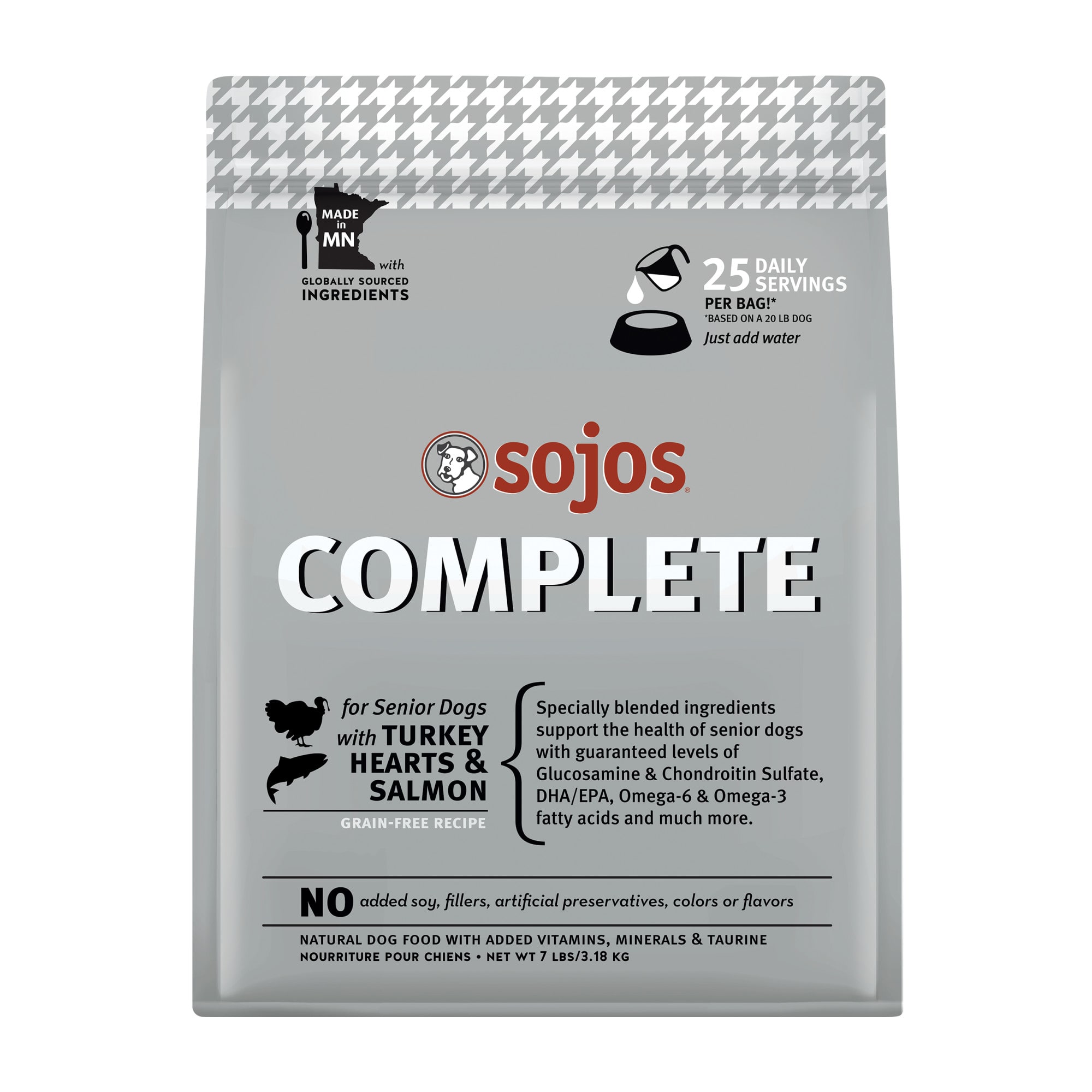 Sojos Complete Grain Free Senior Turkey Salmon Recipe Freeze