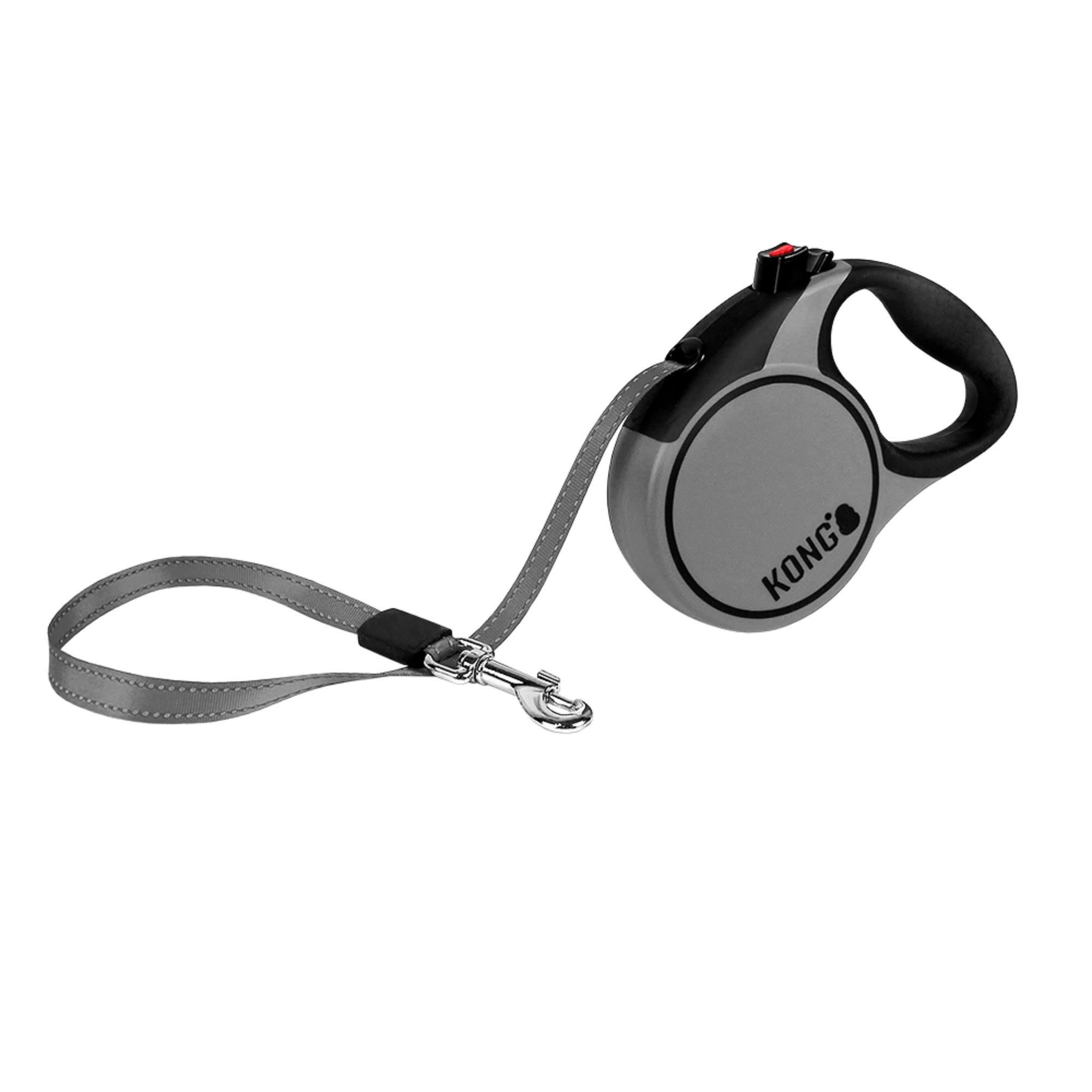 KONG Gray Terrain Retractable Dog Leash for Dogs Up To 25 lbs., 10 ft