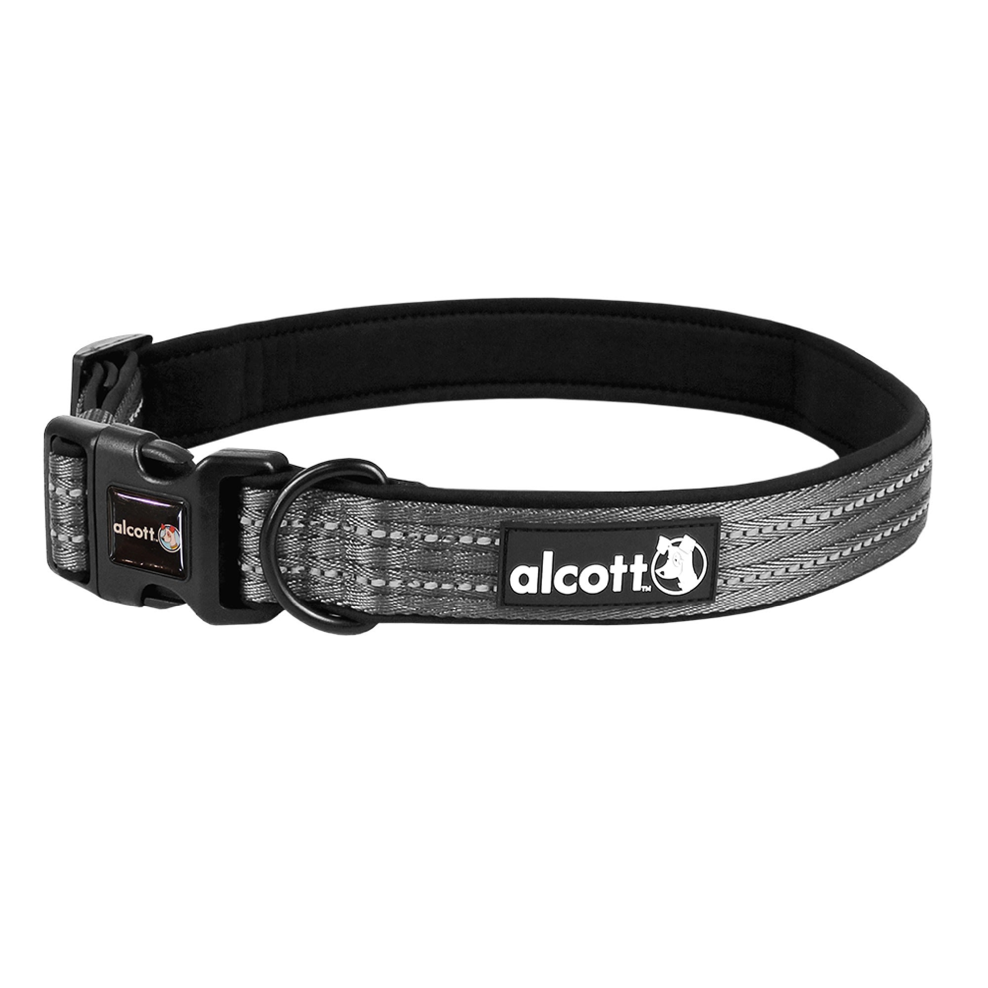 alcott Gray Adventure Dog Collar, X-Large, Grey