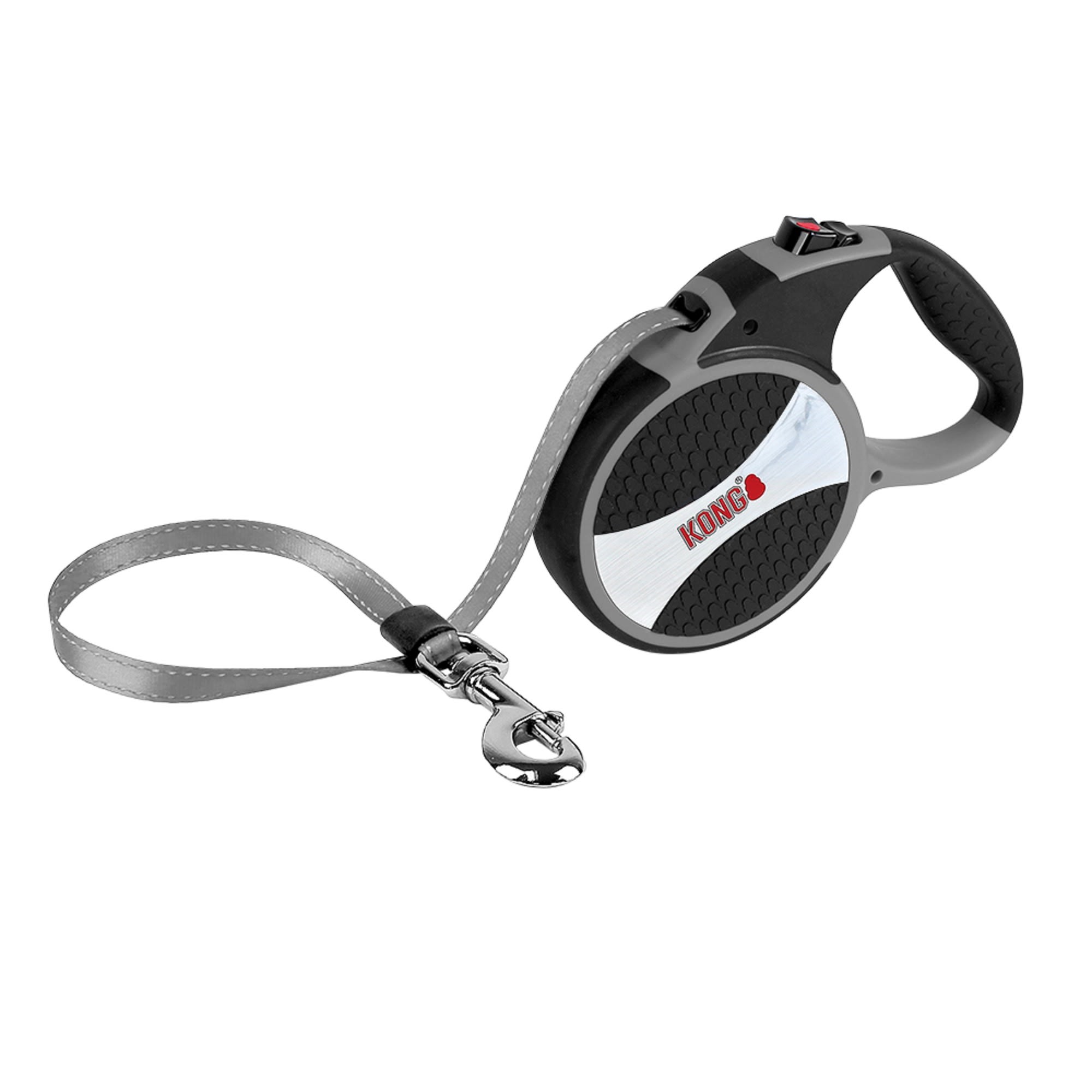 KONG Gray Explore Retractable Dog Leash for Dogs Up To 110 lbs