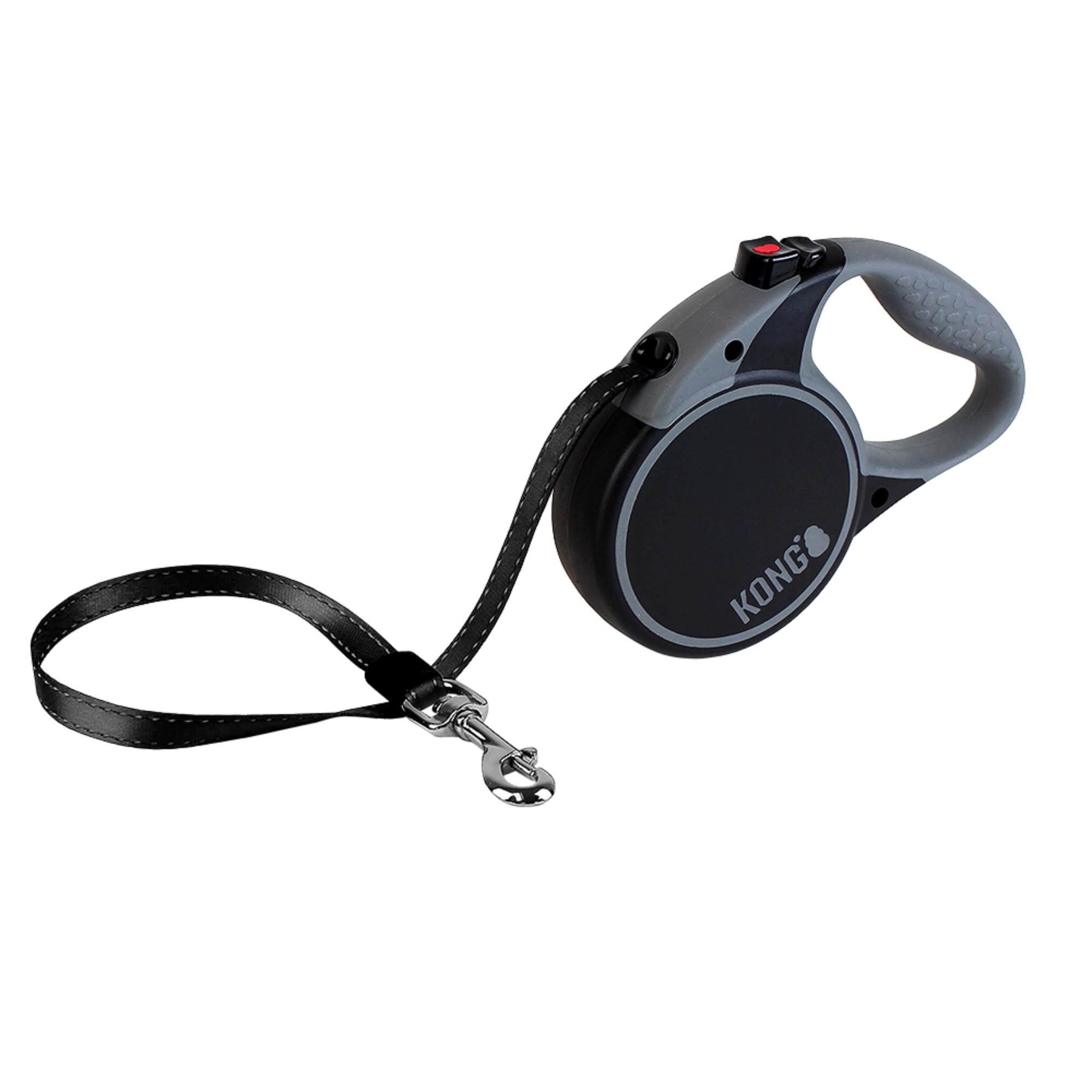 KONG Black Terrain Retractable Dog Leash for Dogs Up To 65 lbs.