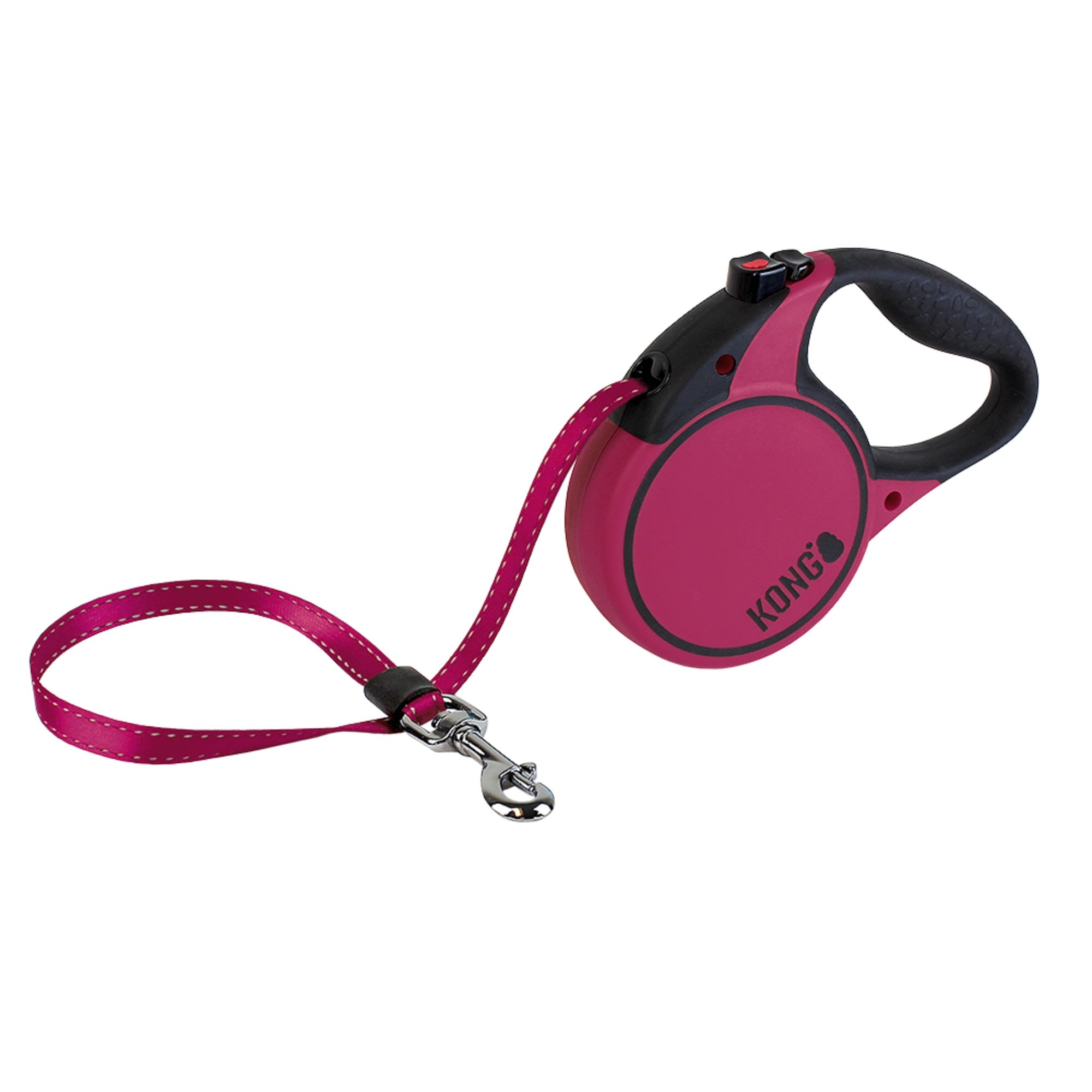 KONG Fuchsia Terrain Retractable Dog Leash for Dogs Up To 65 lbs