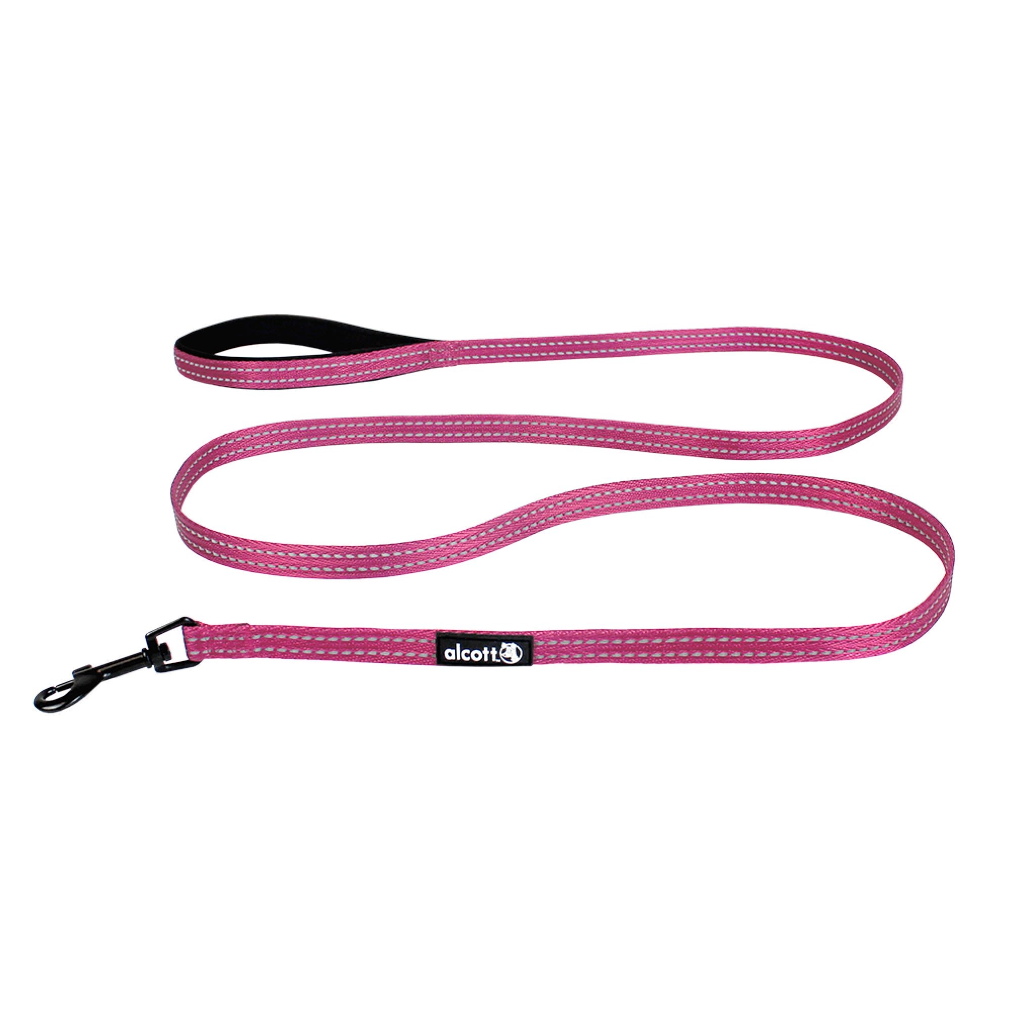 Alcott Small Pink Adventure Dog Leash with Reflective Stitching