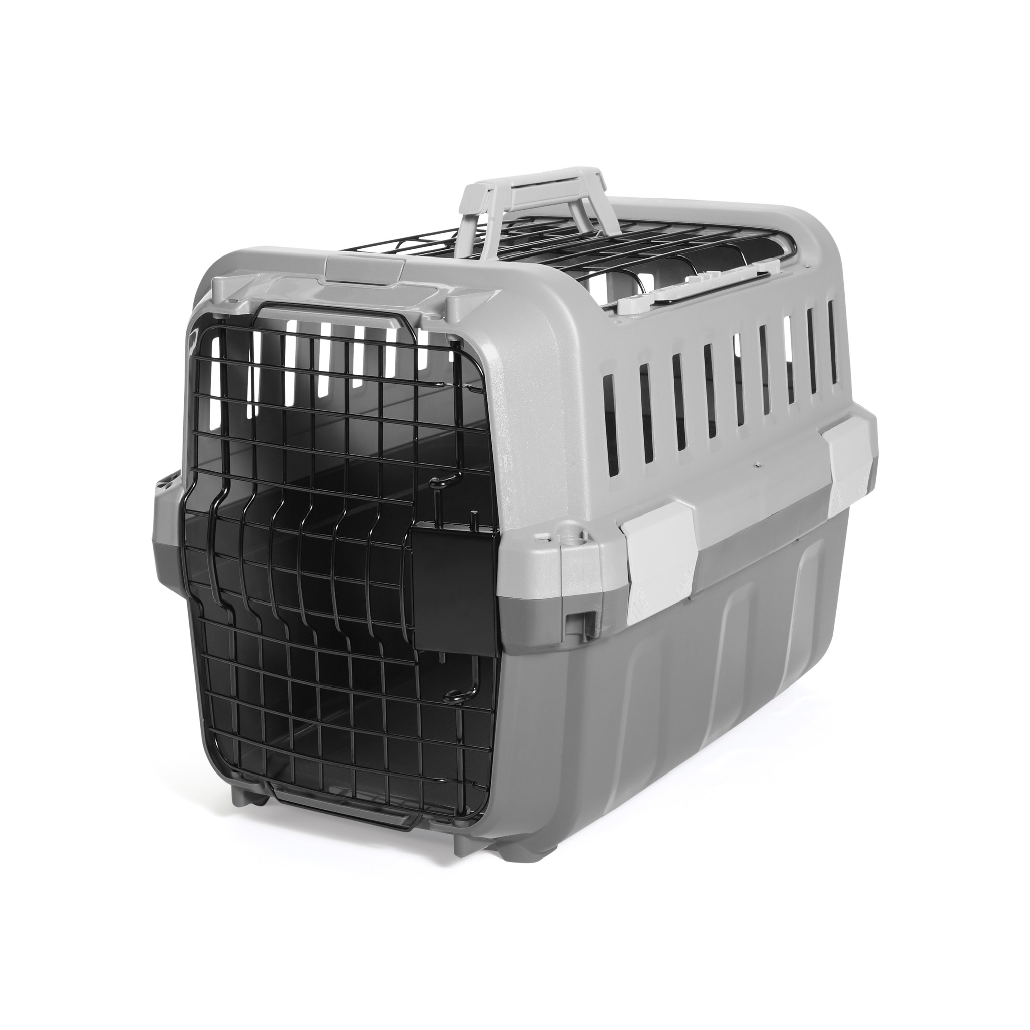 EveryYay Going Places Silver & Grey 2Door Pet Kennel, XXSmall, 19.3" L X 12.6" W X 13.1" H Petco