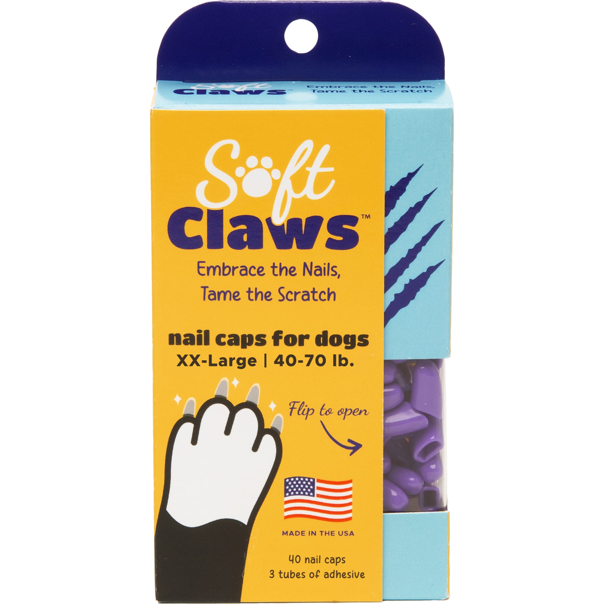 Soft Claws Purple Dog Nail Caps XX Large Petco