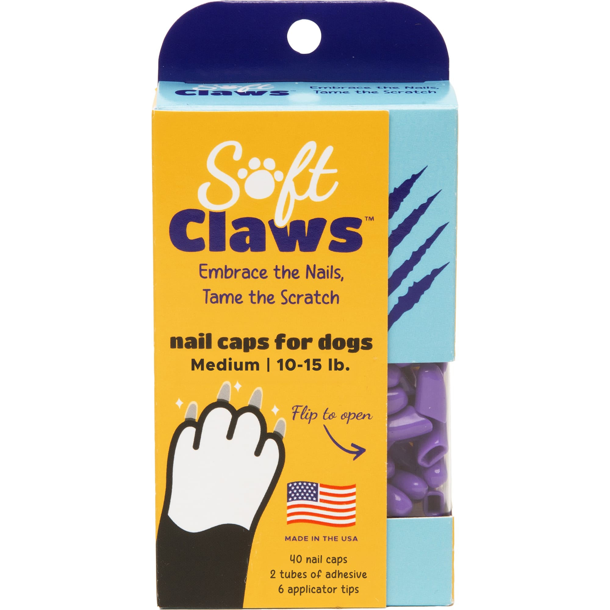 Soft Claws Purple Dog Nail Caps, Medium Petco