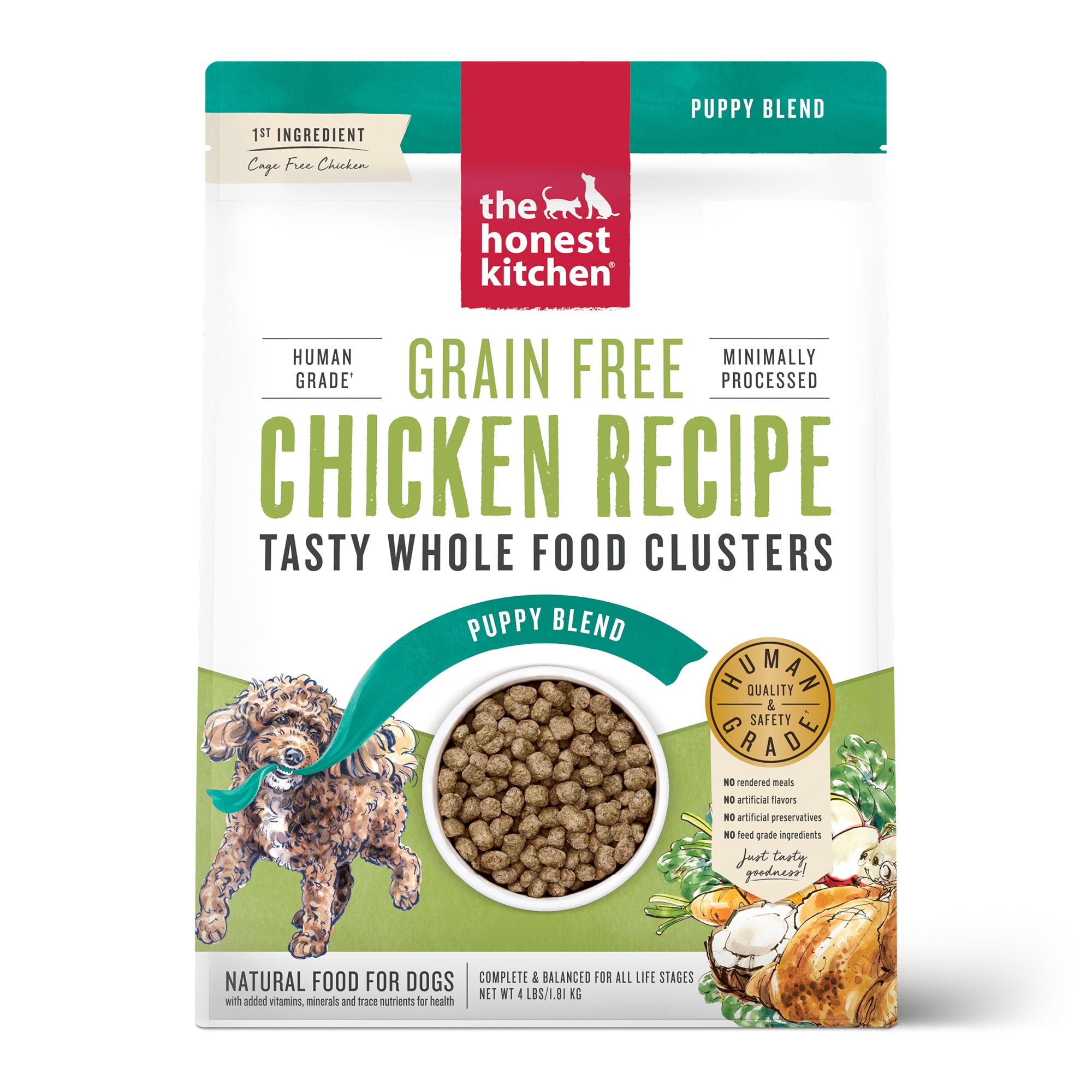 The Honest Kitchen Whole Food Clusters Puppy Grain Free Chicken Dry Dog   3281952 Center 1