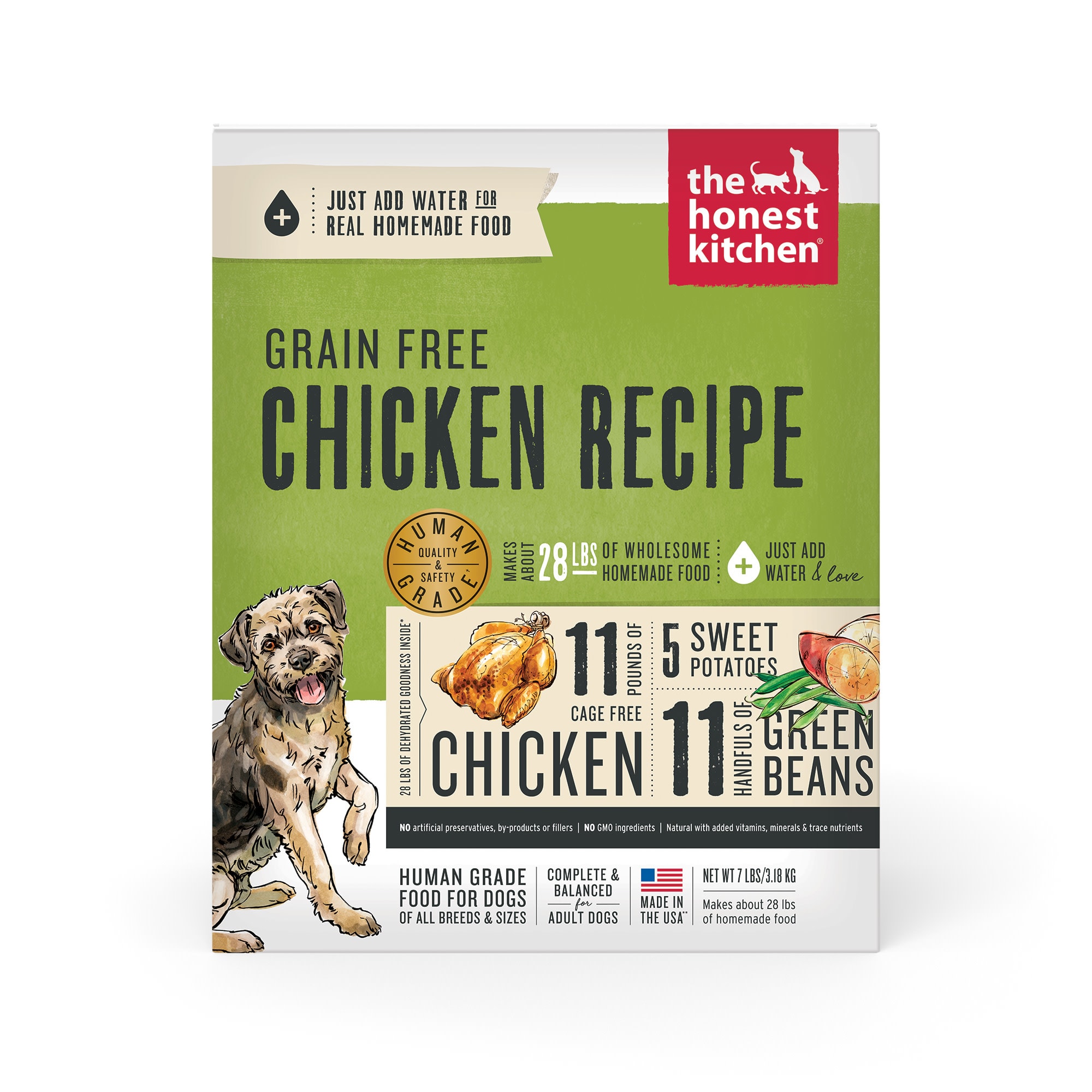 The Honest Kitchen Dehydrated Grain Free Chicken Recipe Dog Food 7 Lbs   3282171 Center 1