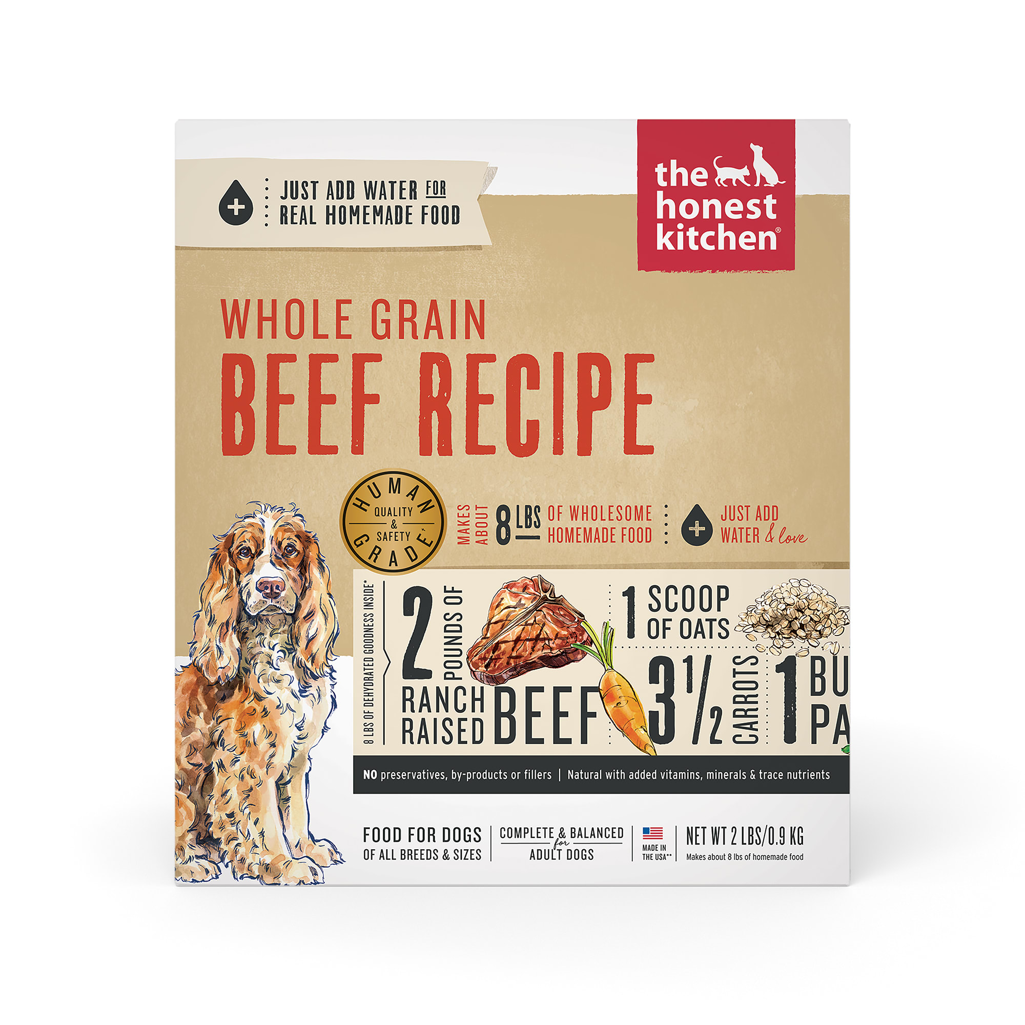 The Honest Kitchen Dehydrated Whole Grain Beef Recipe Dog Food 10