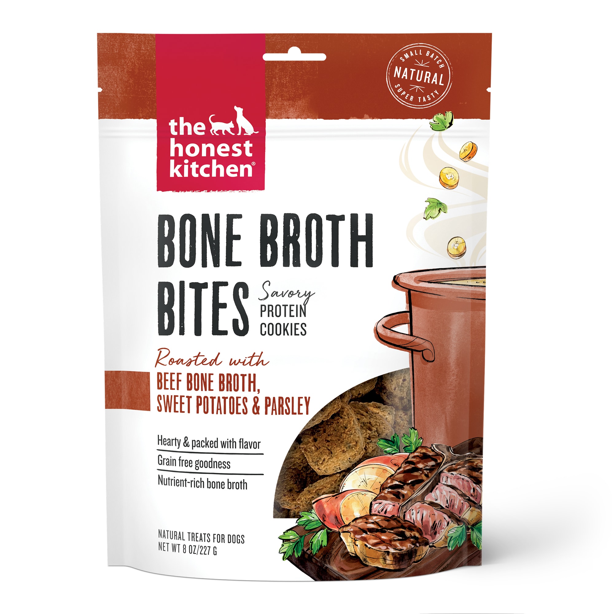 Honest Kitchen Beef Broth Sweet Potato Dog Treats 8 Oz   3282453 Center 1