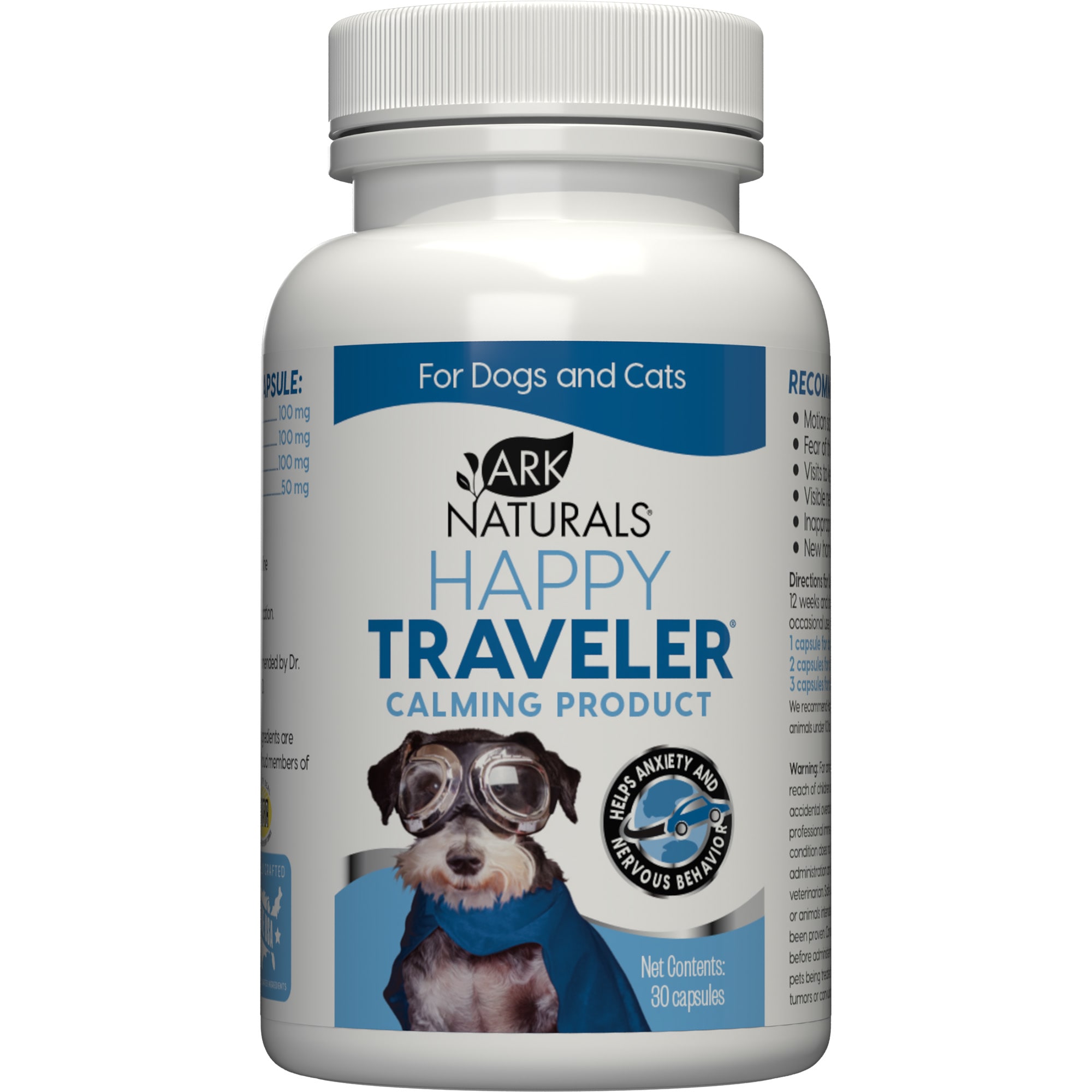 Ark Naturals Happy Traveler Capsules For Pets 1 3 Oz Count Of 30 Petco