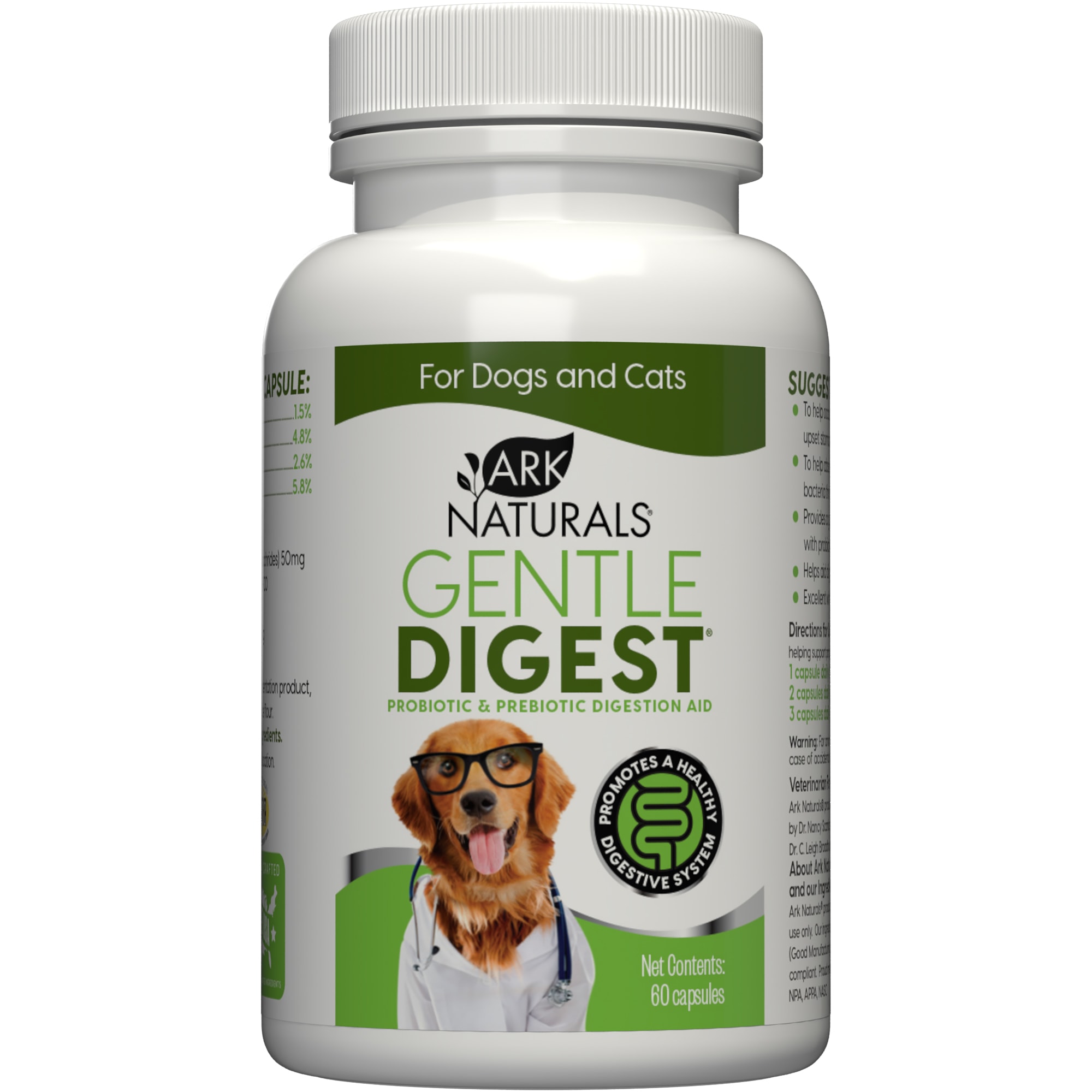 Ark Naturals Gentle Digest Capsules for Pets,  oz., Count of 60 | Petco