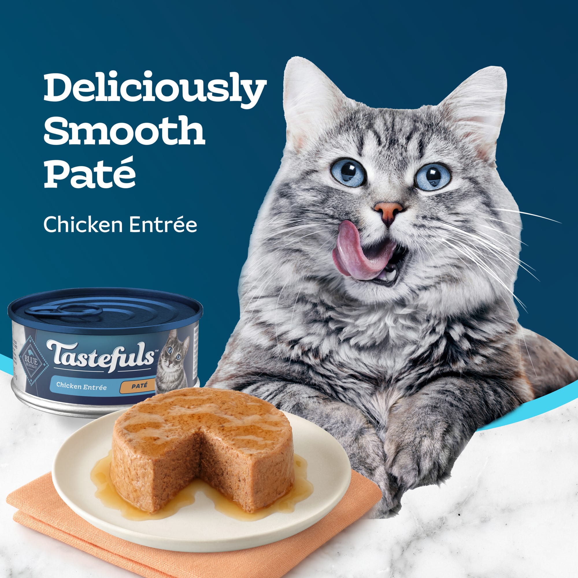 Blue Buffalo Tastefuls Flaked Chicken Pate Natural Wet Food for