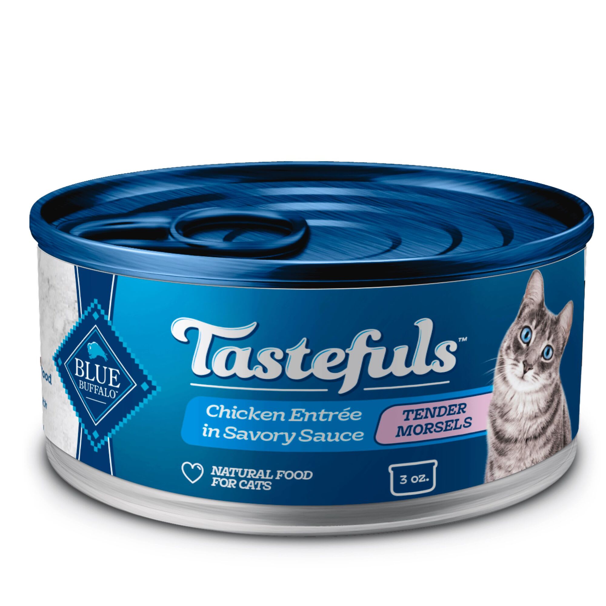 Blue Buffalo Blue Tastefuls Chicken Entree in Savoury Sauce Tender Morsels Wet Cat Food 3 oz