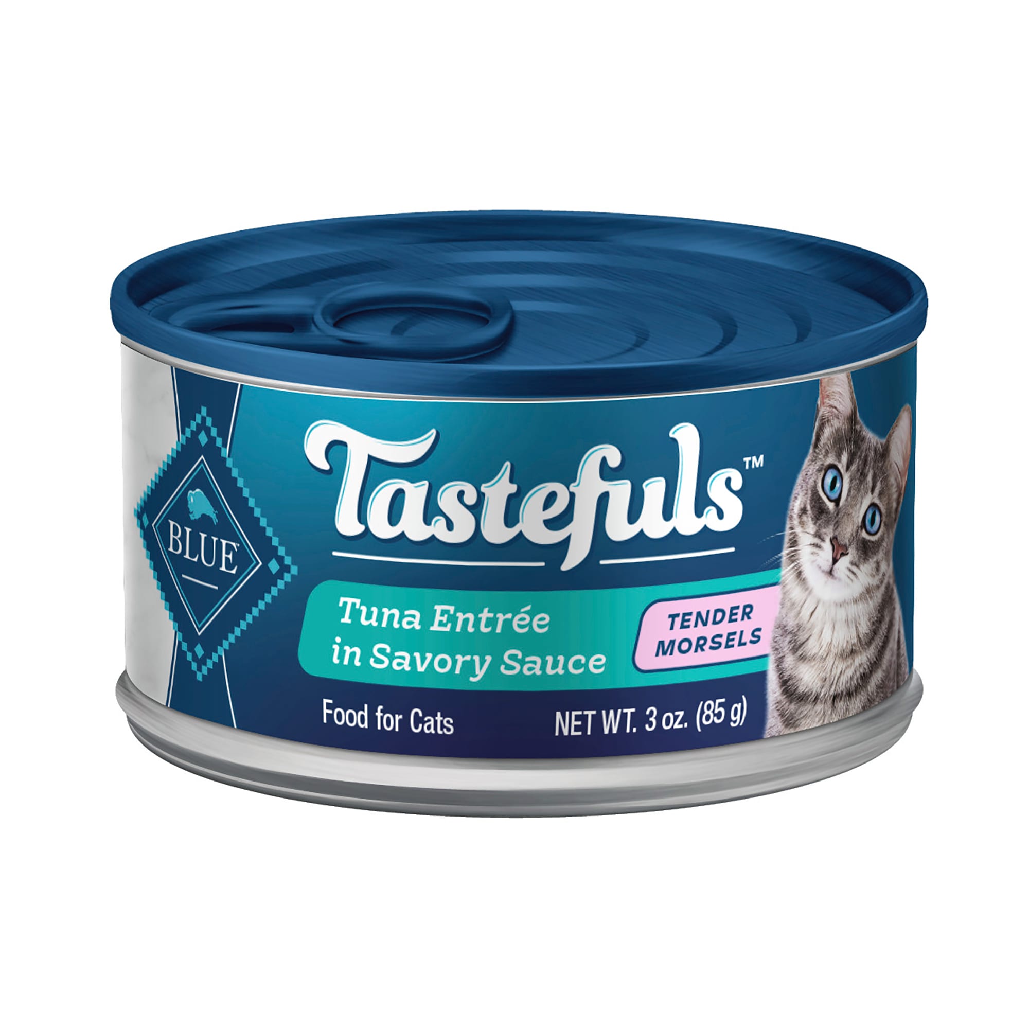 Blue Buffalo Blue Tastefuls Tuna Entree in Savoury Sauce Tender Morsels Wet Cat Food 3 oz. Case of 12