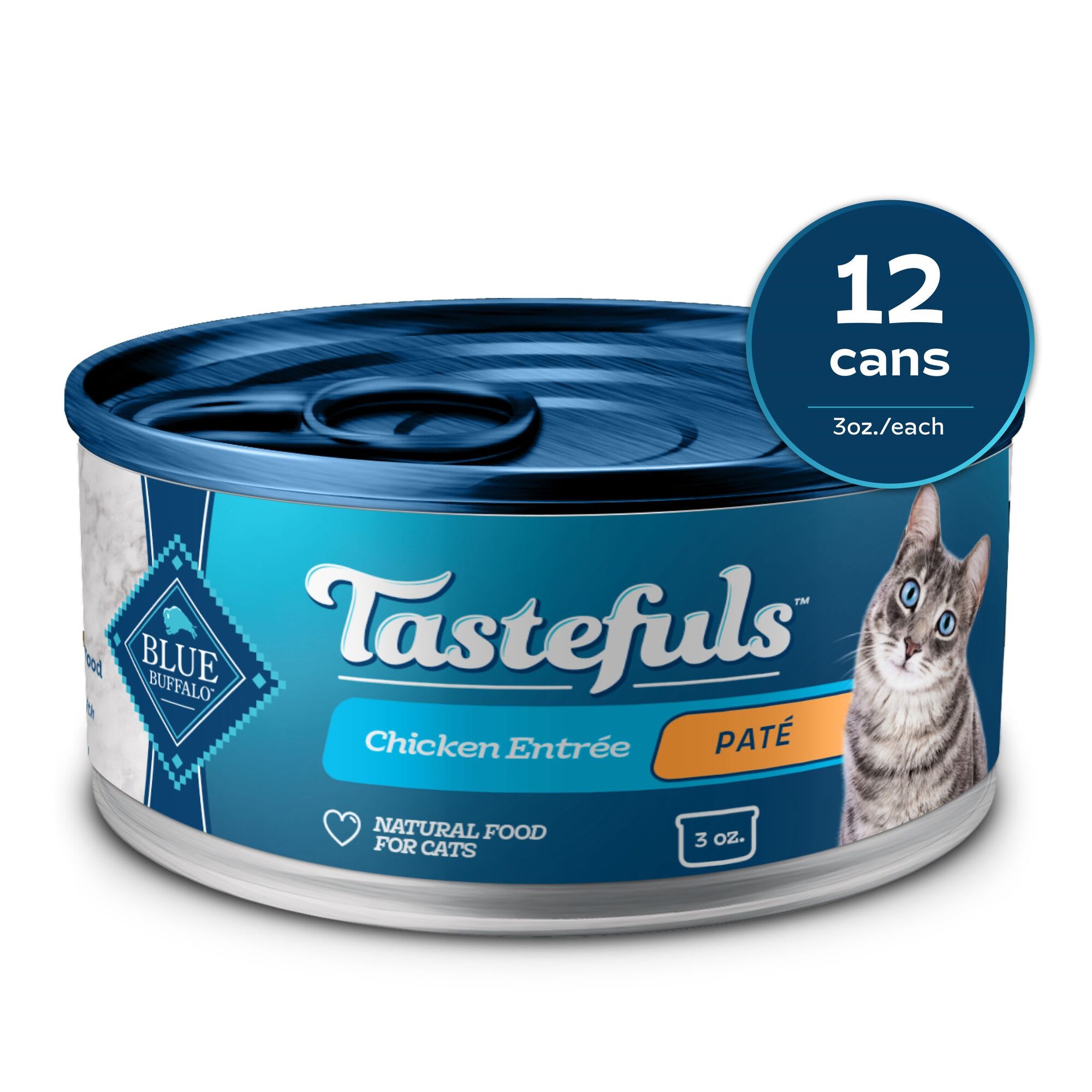 Blue Buffalo Blue Tastefuls Flaked Chicken Pate Natural Wet Food for