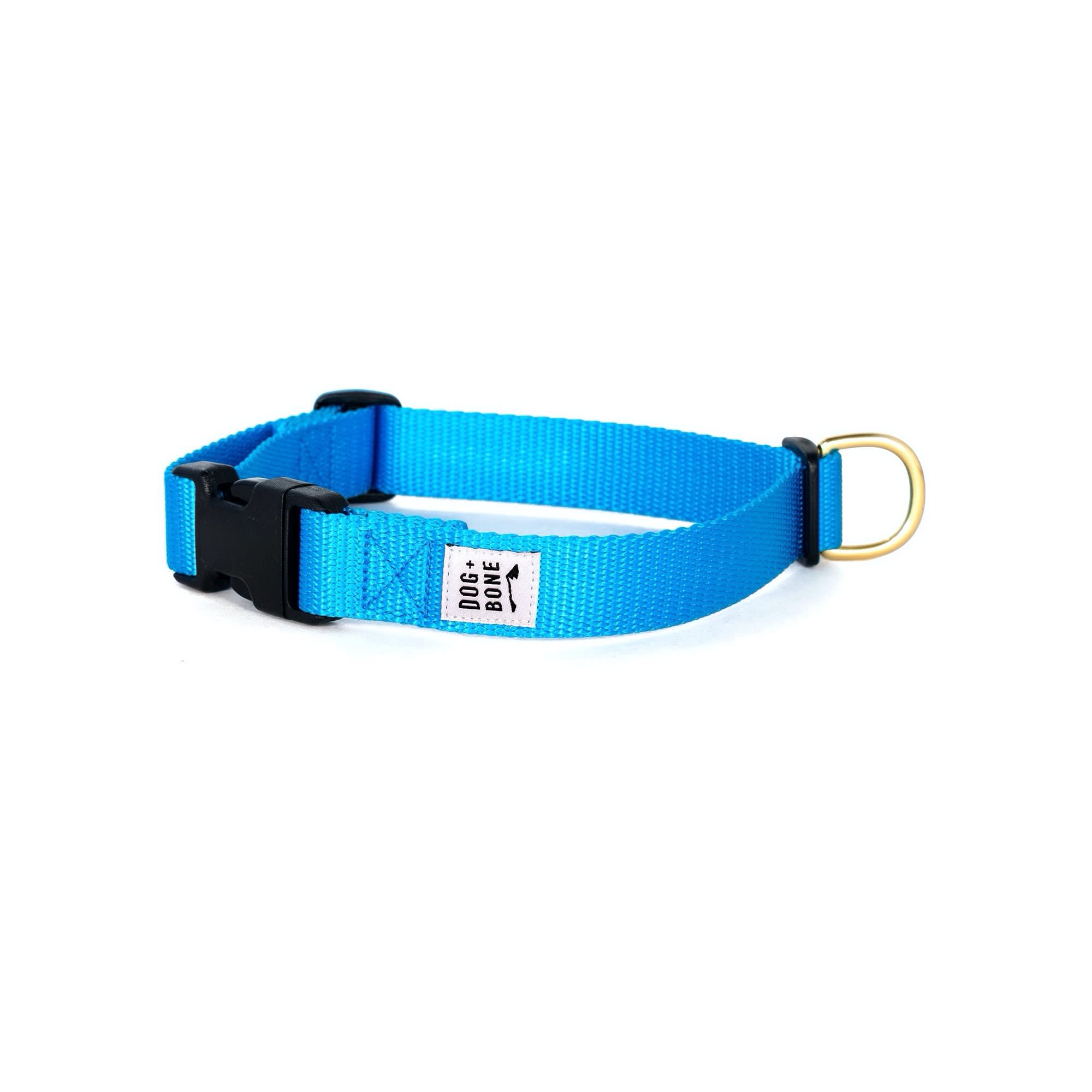 Dog + Bone Blue Snap Dog Collar